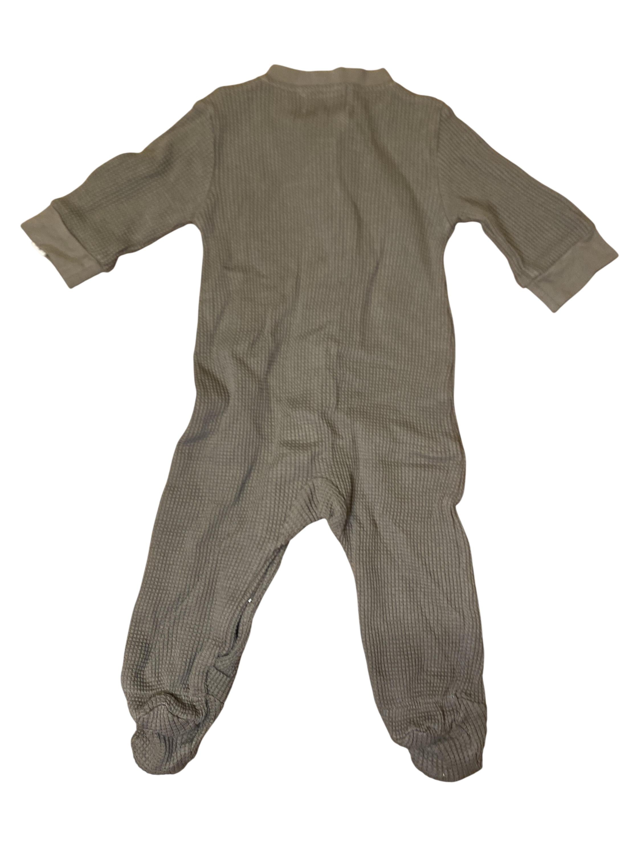 Schlafanzüge einteilig Schlafanzüge Kleidung Schlafanzug Lotte Footed Pyjama Kahki Matona Rear Image Last Season