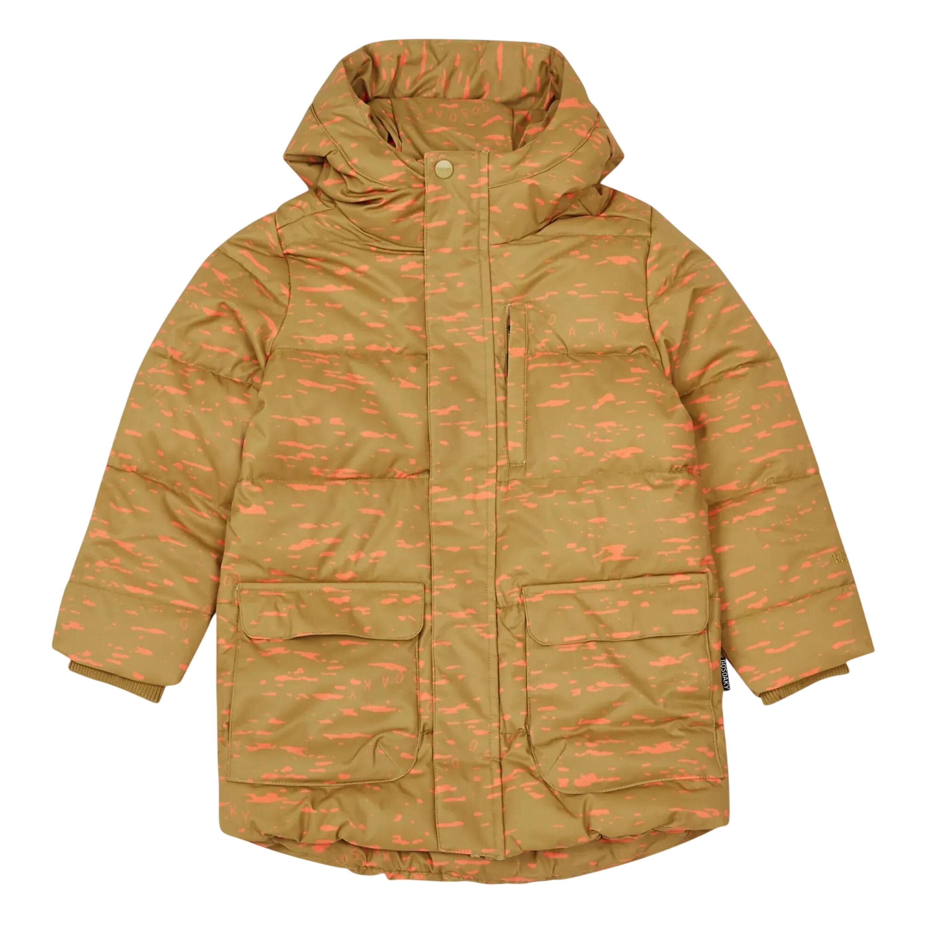 Winterjacken Jacken & Westen Kleidung Gosoaky Tiger eye AOP ochre Winterjacke 110 | 5yrs, 116 | 6yrs Gosoaky Front Image Last Season