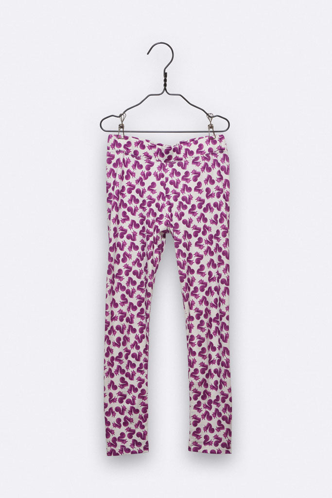 Leila Legging mit Eichhörnchen Print in Lila  86/92, 146/152, 158/164