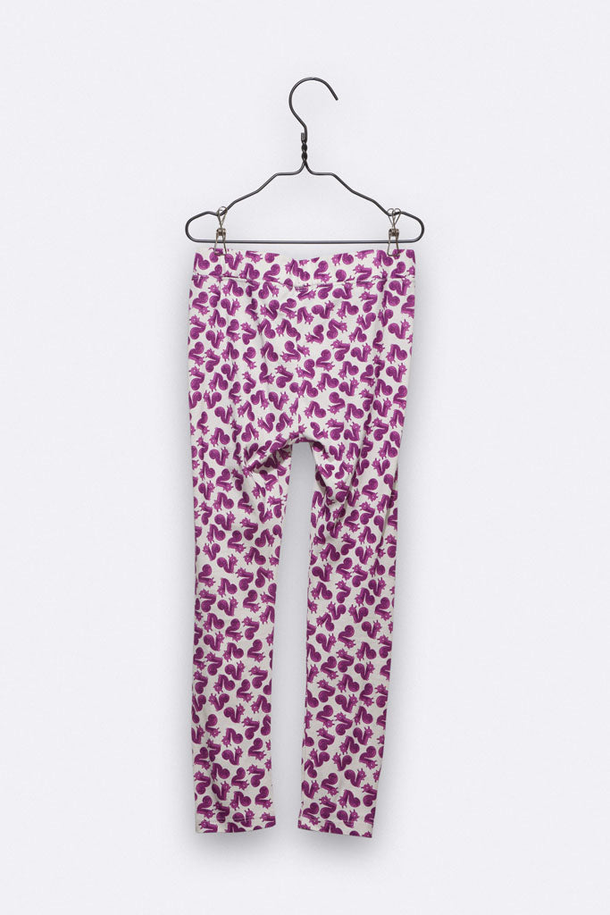 Leila Legging mit Eichhörnchen Print in Lila  86/92, 146/152, 158/164