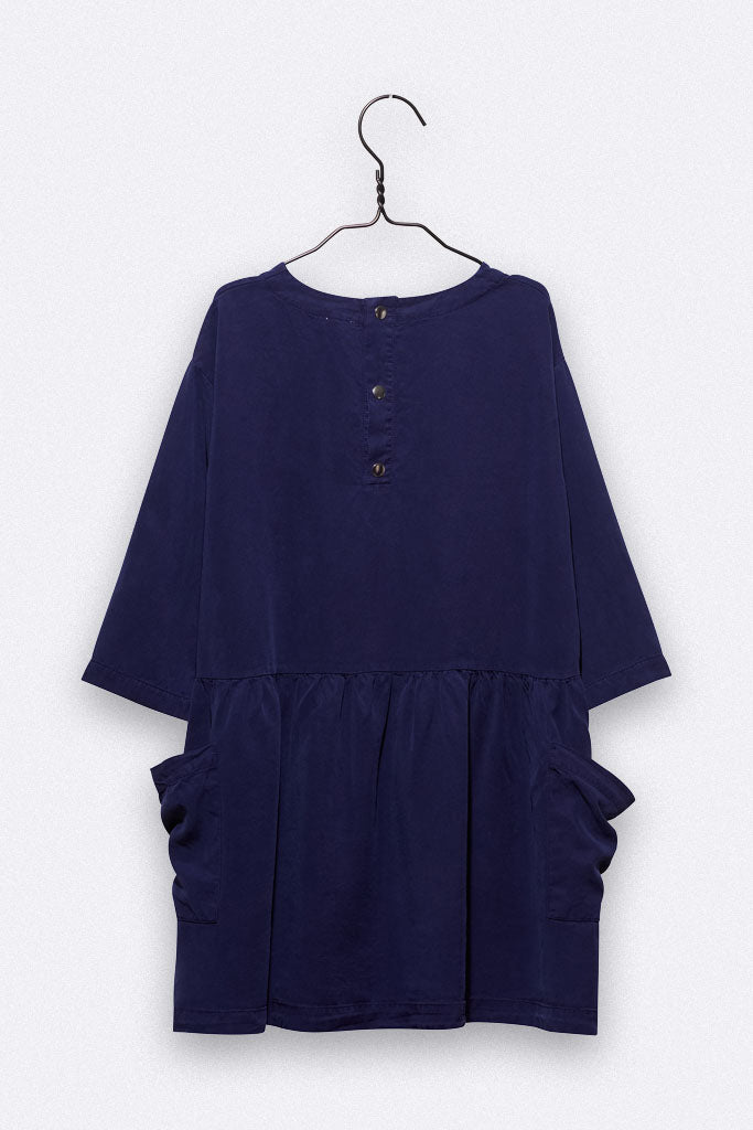 Lena Kleid in violetlauem Tencel 86/92, 98/104 & 158/164