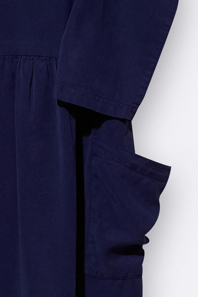 Lena Kleid in violetlauem Tencel 86/92, 98/104 & 158/164