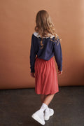 Lina Rock in korallfarbenem Tencel 98/104, 110/116