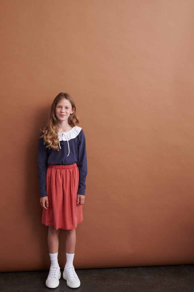 Lina Rock in korallfarbenem Tencel 98/104, 110/116