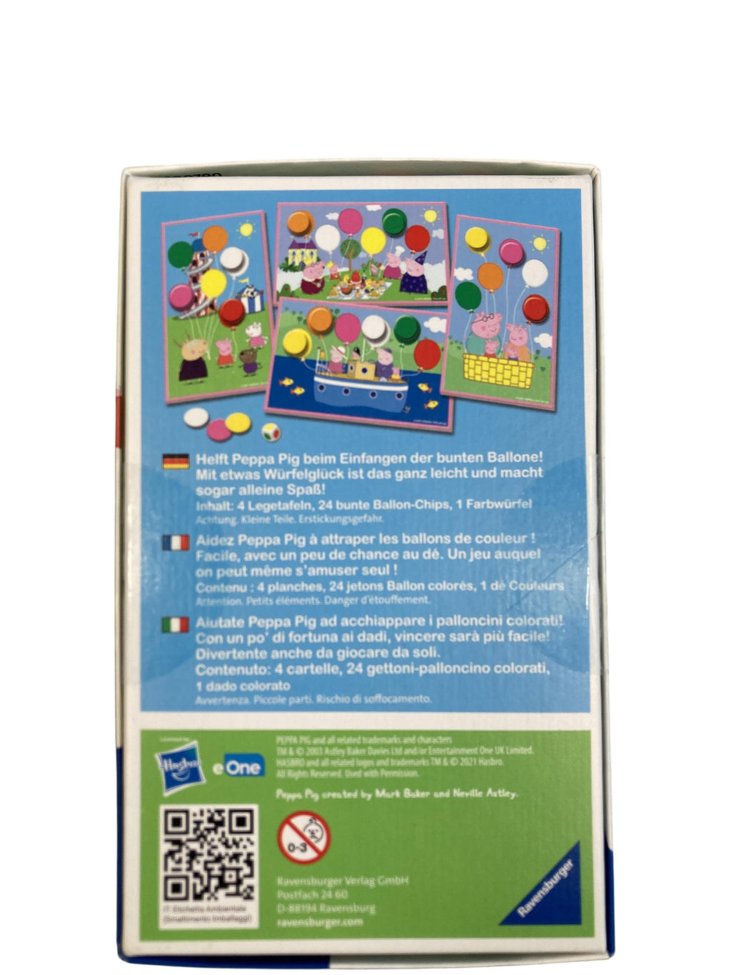 Brettspiele Brett- / Gesellschaftsspiele Spielen & Lernen Peppa Pig bunte Ballons Ravensburger Rear Image Close to Perfect, Second Hand