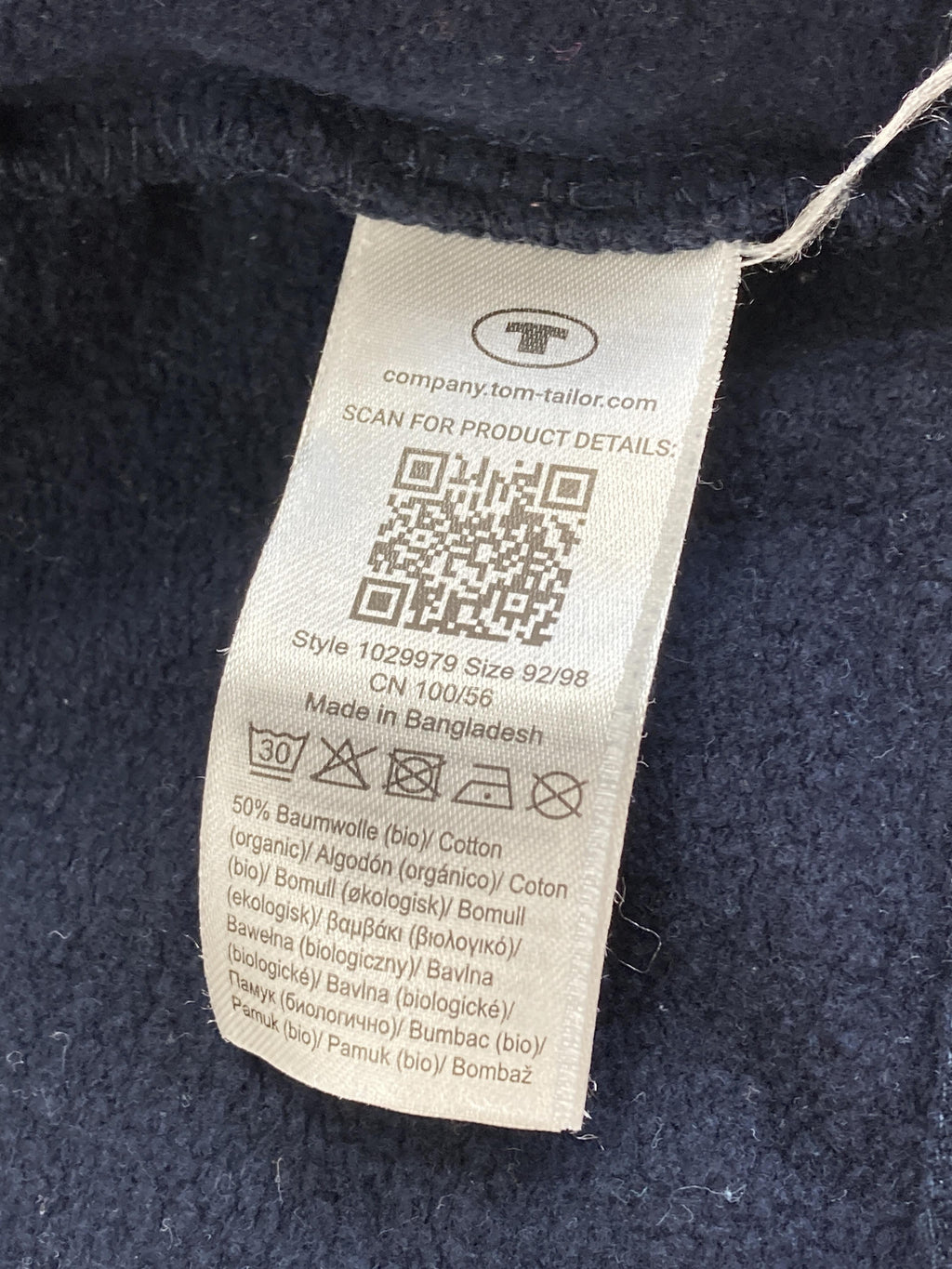 Sweatjacken Sweatshirts & Hoodies Kleidung Sweatjacke Tom Tailor Care Label Second Hand