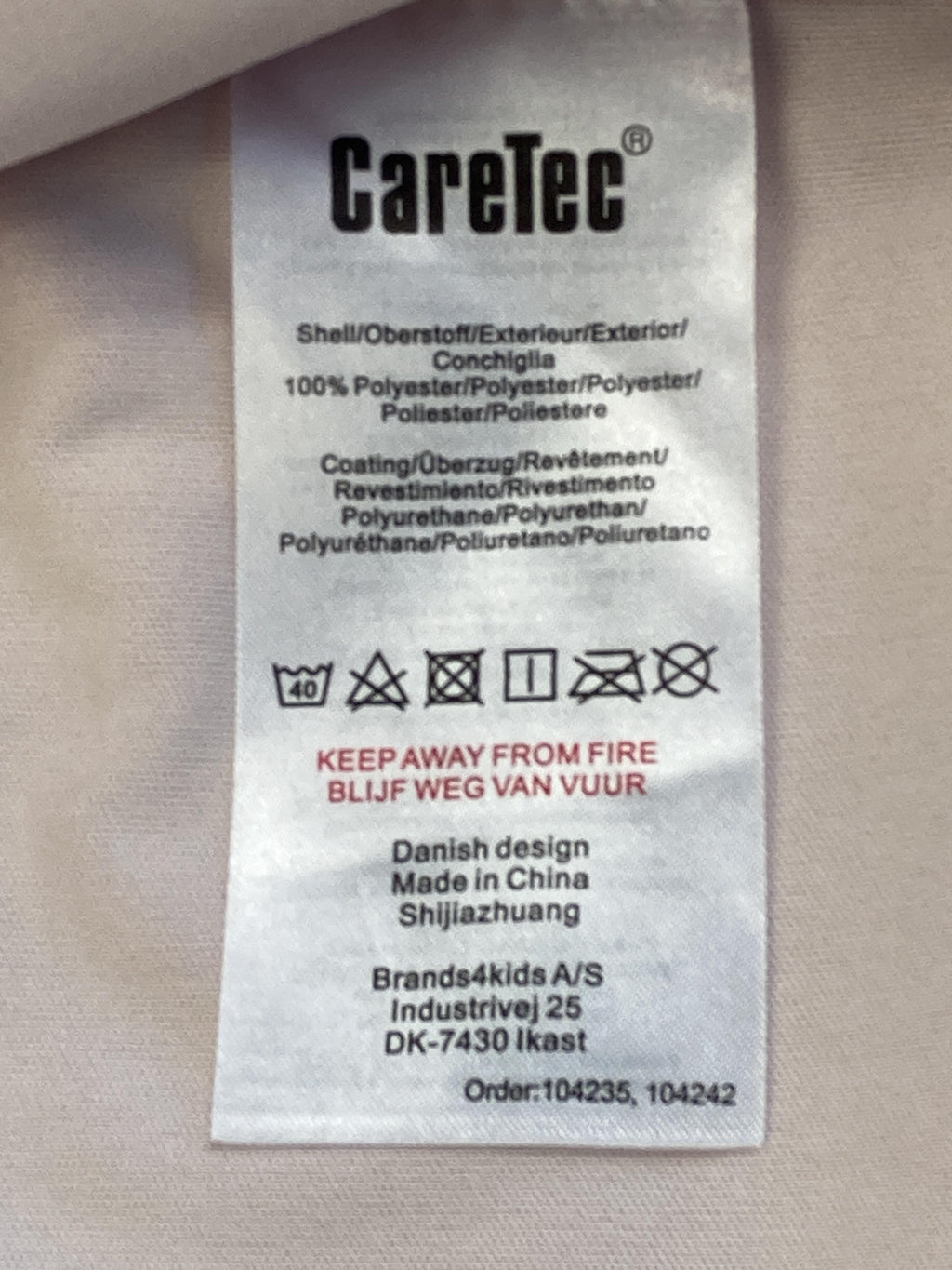 Matschhosen Regenkleidung Kleidung Matschanzug Hose mit Teddyfutter innen CareTec Care Label Second Hand