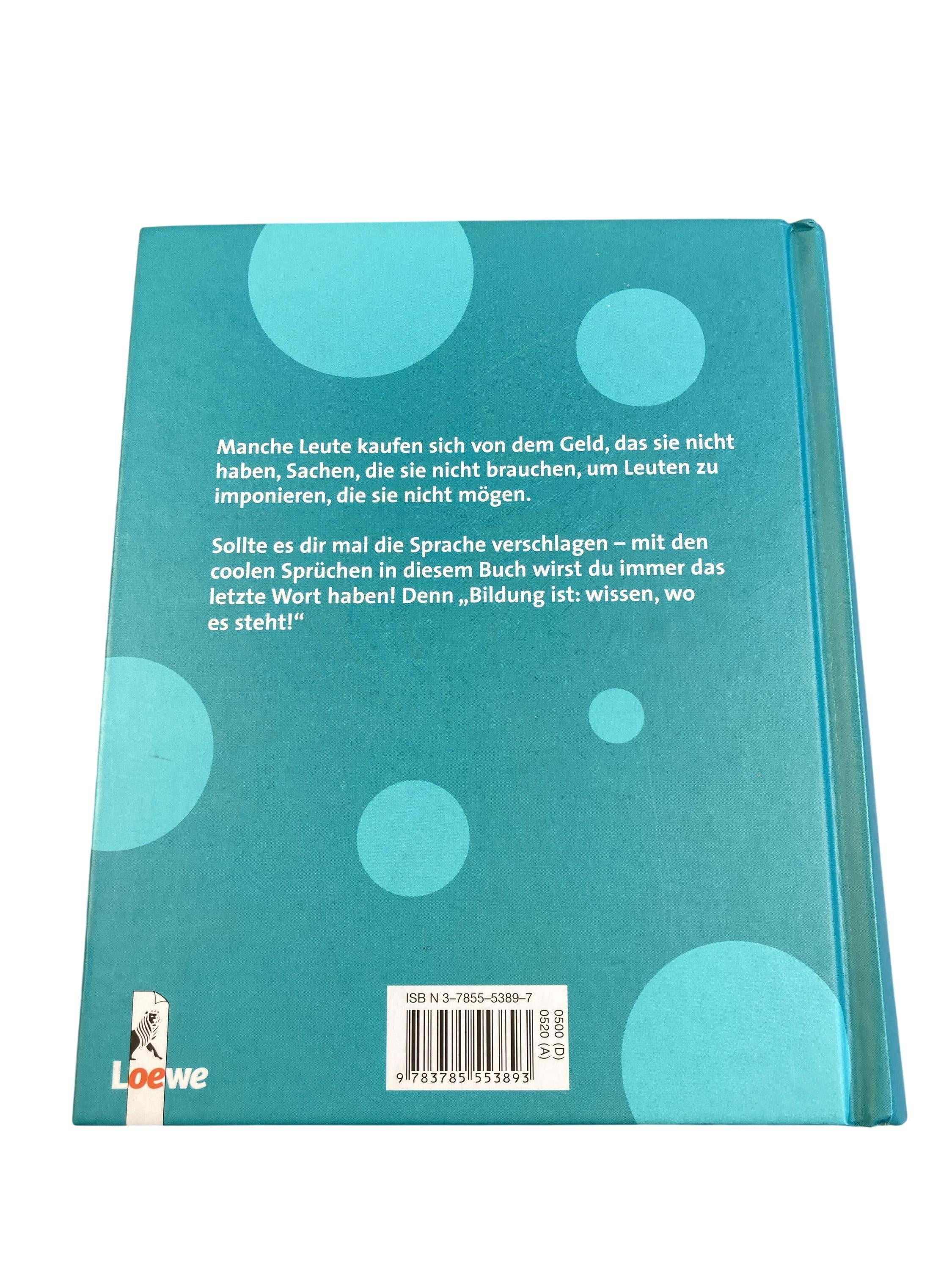 Kinderbücher Bücher Spielen & Lernen Das megadicke Buch der coolen Sprüche Loewe Rear Image Second Hand