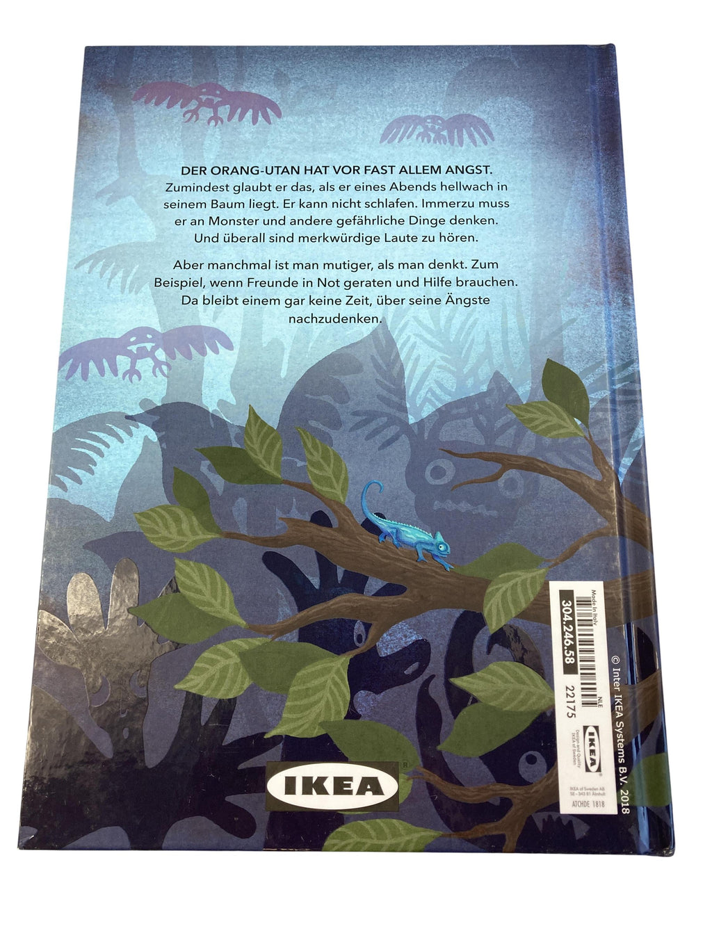 Kinderbücher Bücher Spielen & Lernen Der Orang-Utan fürchtet sich Djungelskog Ikea Rear Image Second Hand