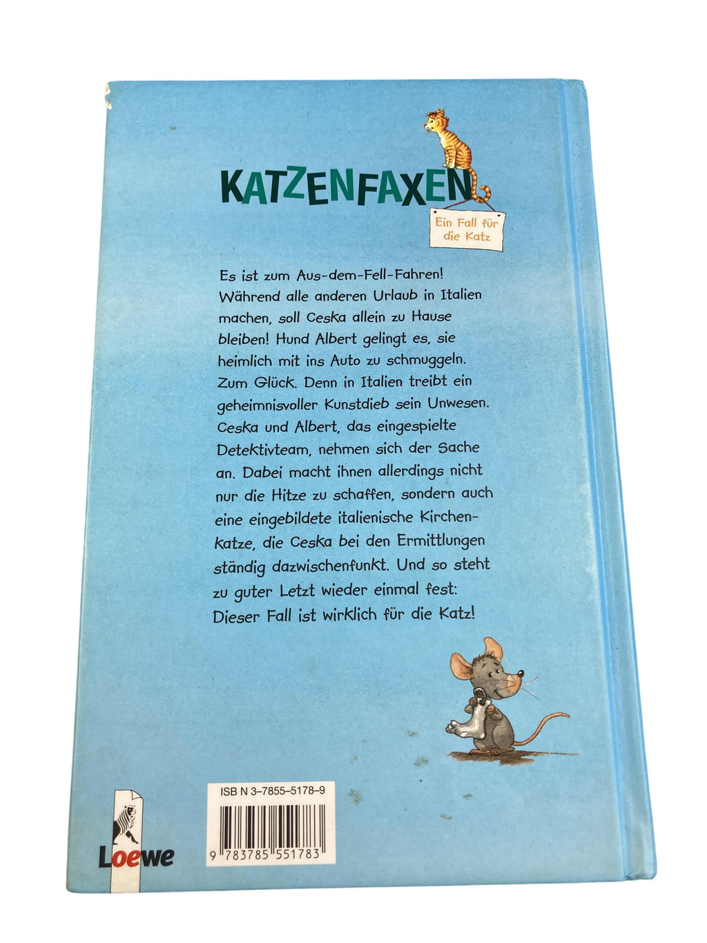 Kinderbücher Bücher Spielen & Lernen Ein Fall für die Katz - Katzenfaxen Loewe Rear Image Second Hand