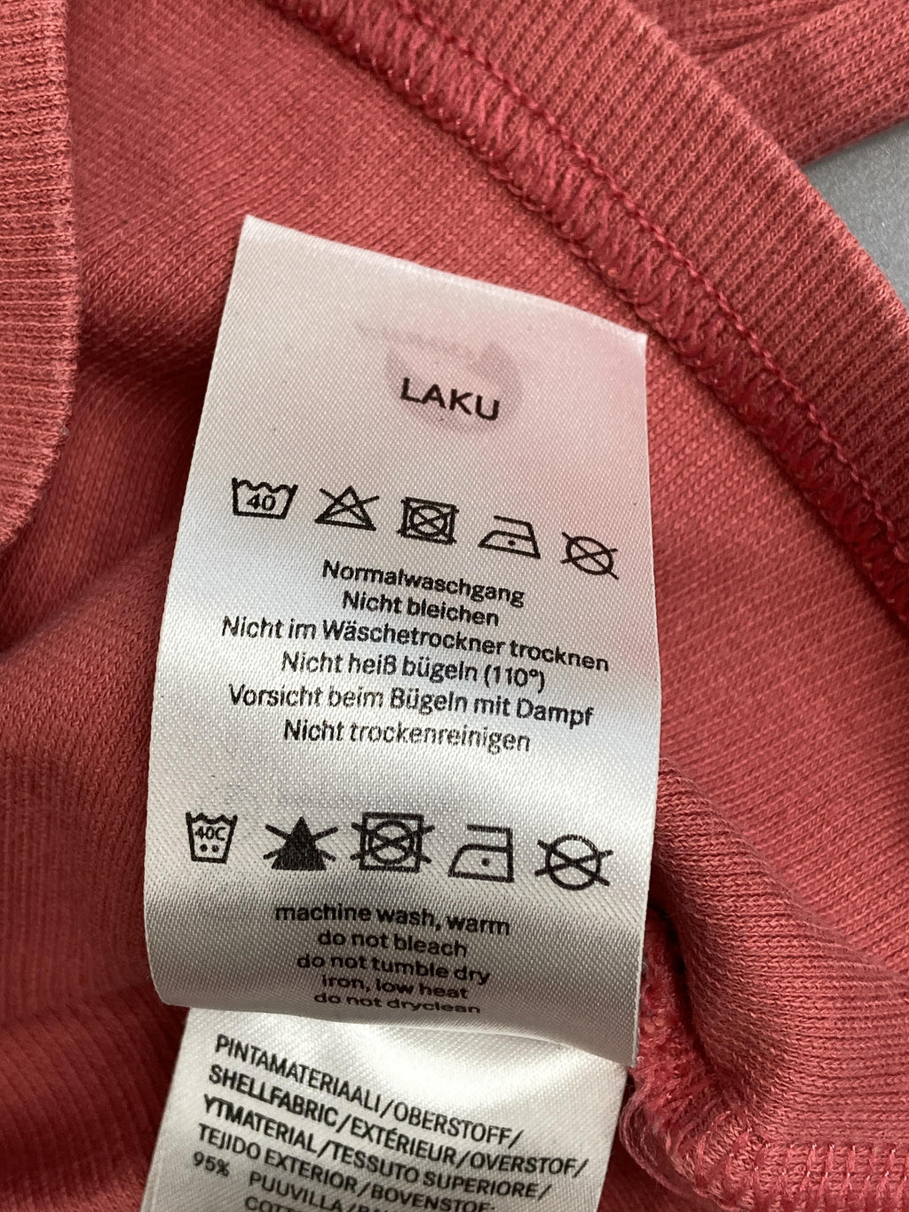 Longsleeves Longsleeves Kleidung Long sleeve Shirt lachsfarbend Laku Care Label Second Hand