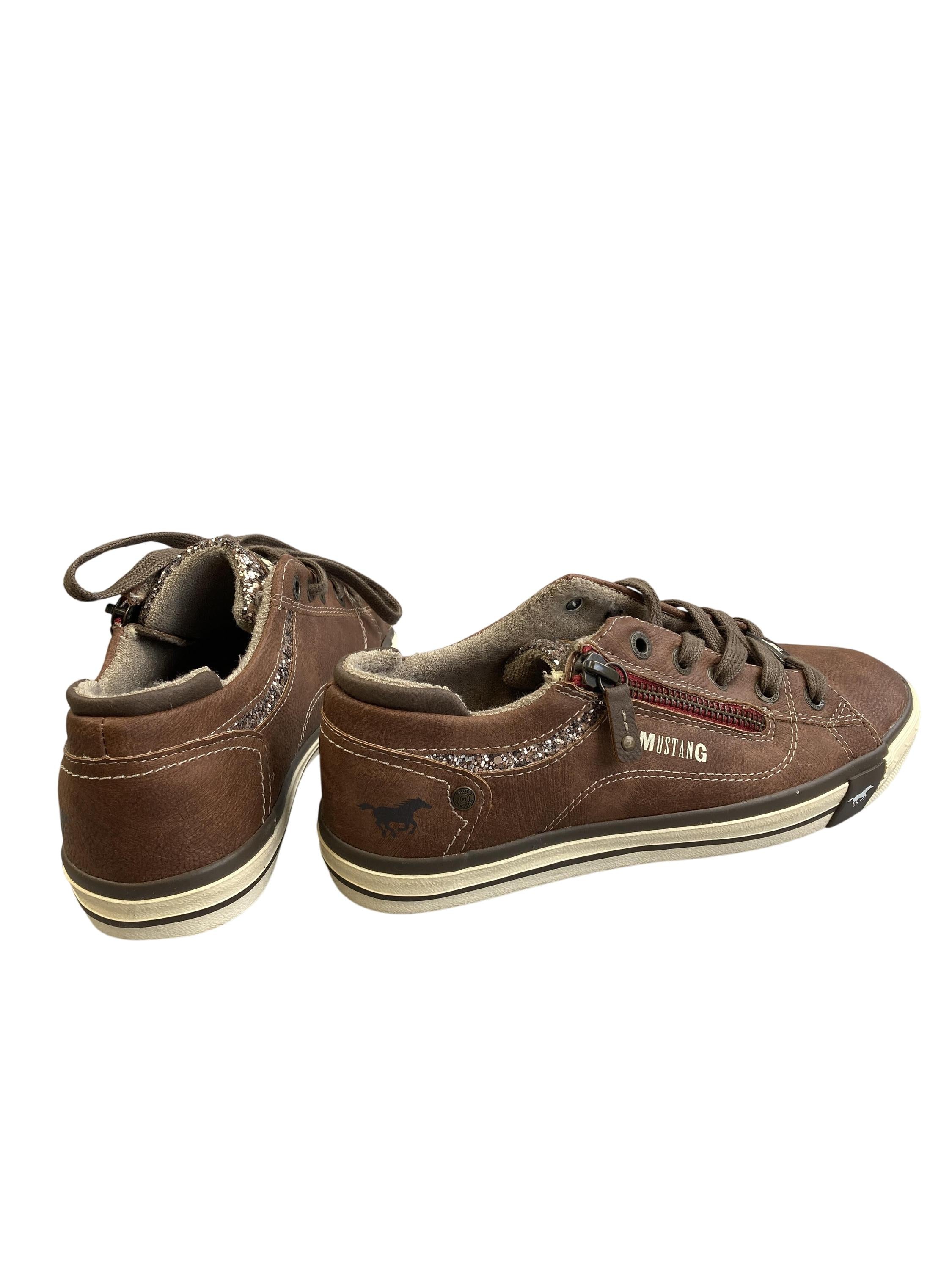 Schnürschuhe Halbschuhe Schuhe Halbschuh Mustang Rear Image Second Hand
