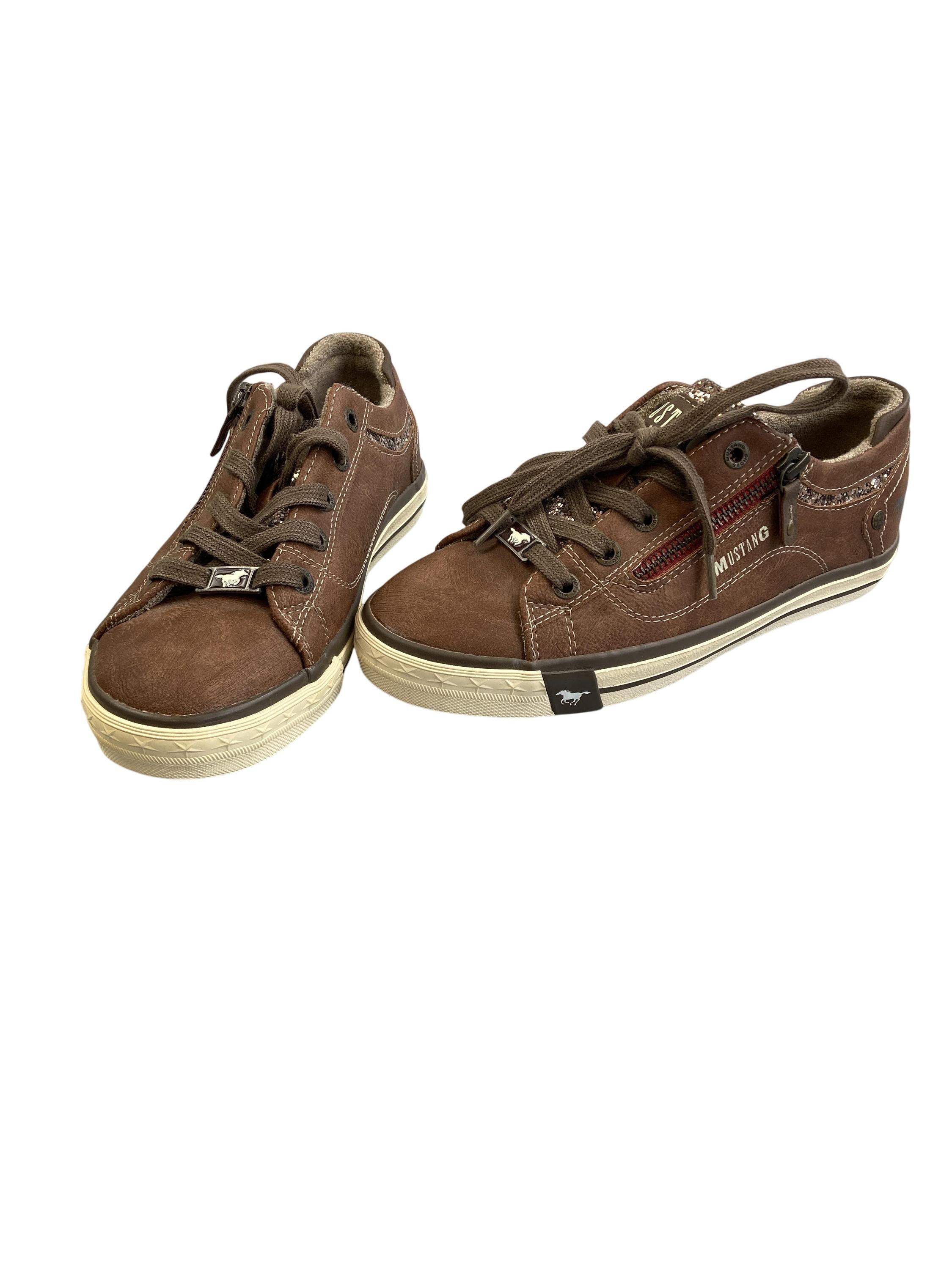 Schnürschuhe Halbschuhe Schuhe Halbschuh Mustang Front Image Second Hand
