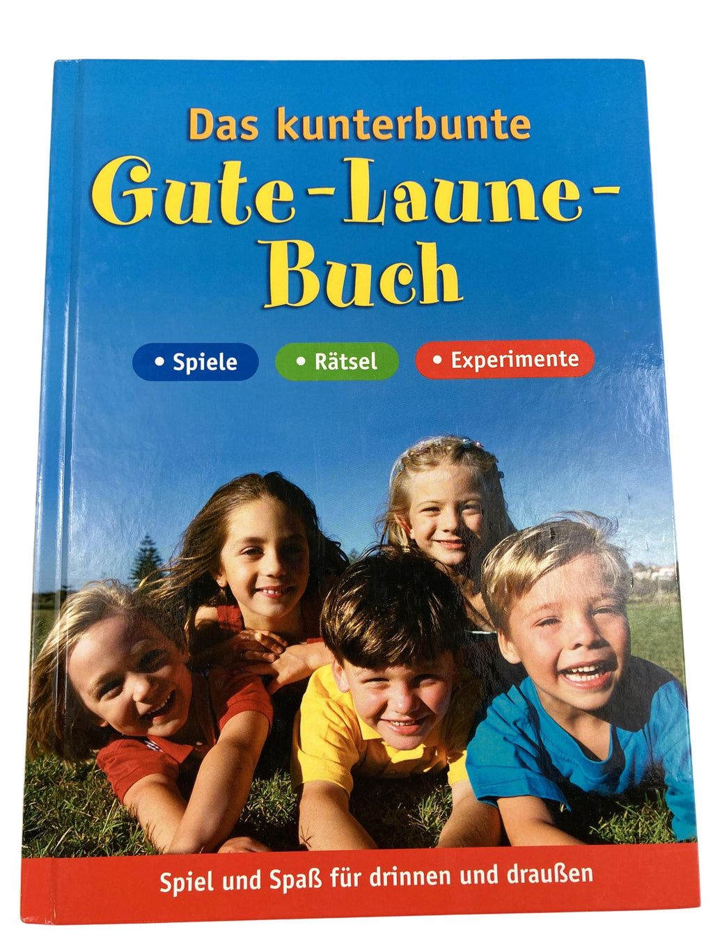 Kinderbücher Bücher Spielen & Lernen Das kunterbunte Gute-Laune-Buch-Spiele, Rätsel,Experimente Ravensburger  Front Image Second Hand