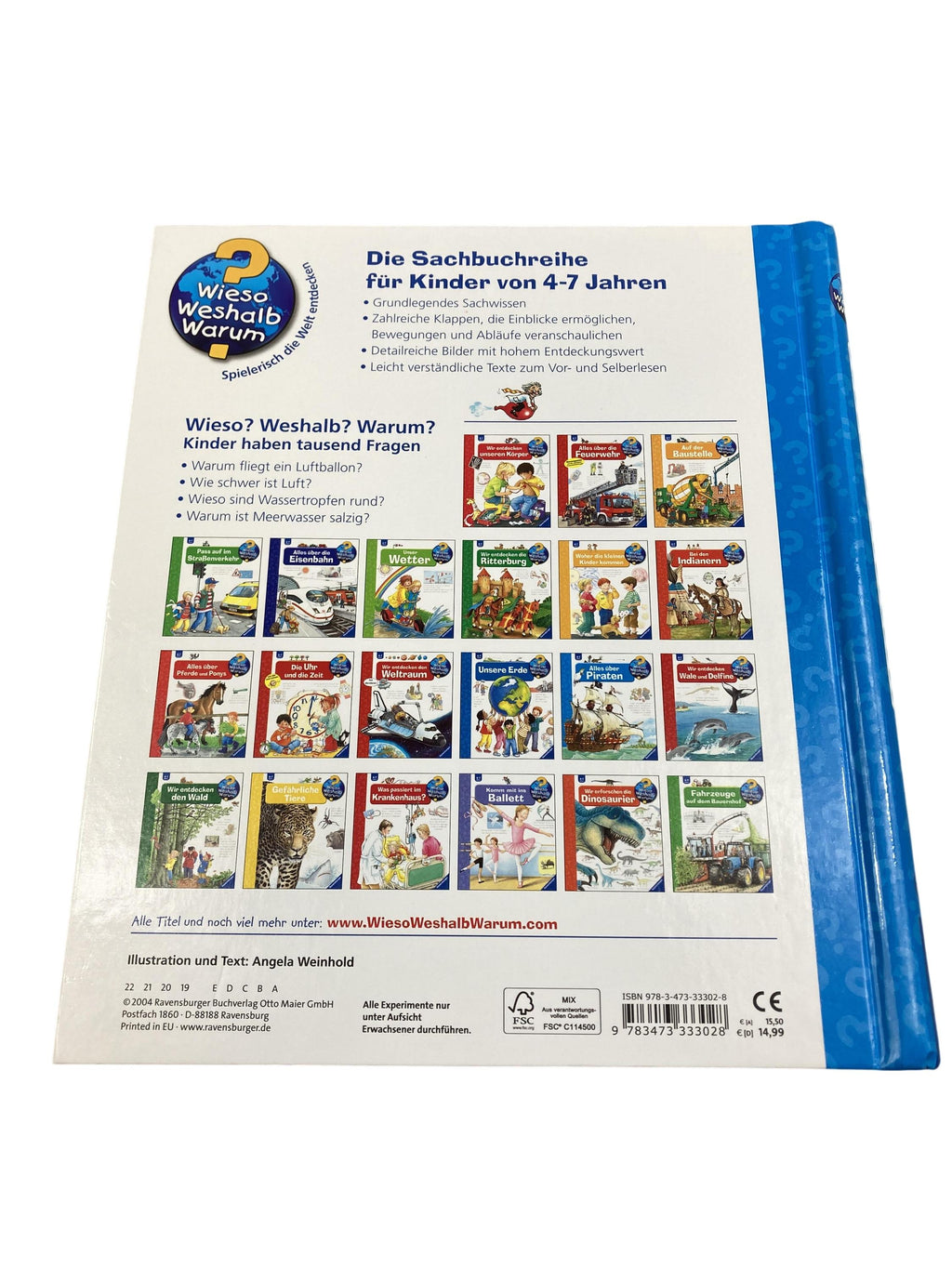 Kinderbücher Bücher Spielen & Lernen Wieso Weshalb Warum - Experimentiren und Entdecken Ravensburger  Rear Image Second Hand