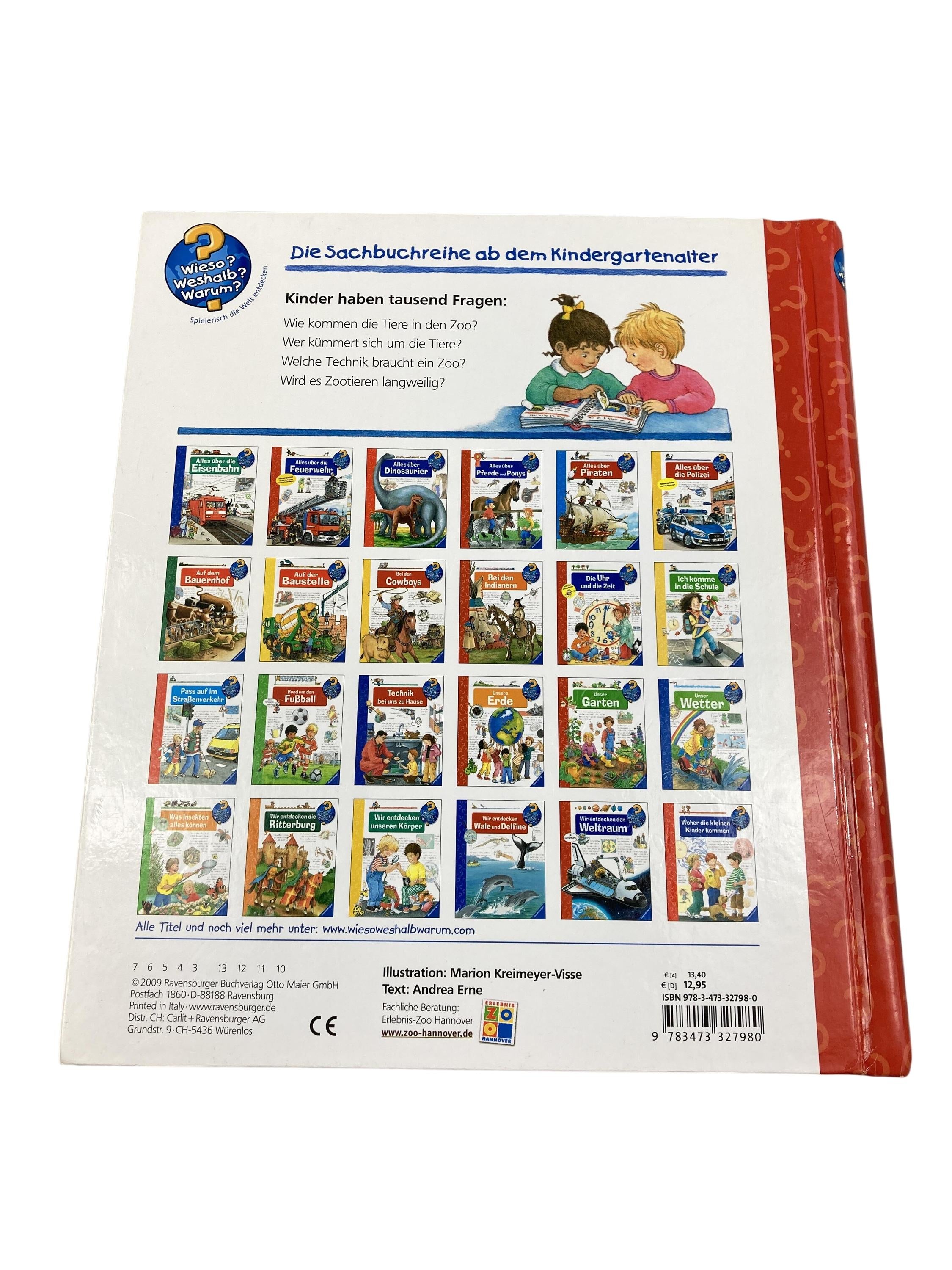 Kinderbücher Bücher Spielen & Lernen Wieso Weshalb warum- Im Zoo Ravensburger  Rear Image Second Hand
