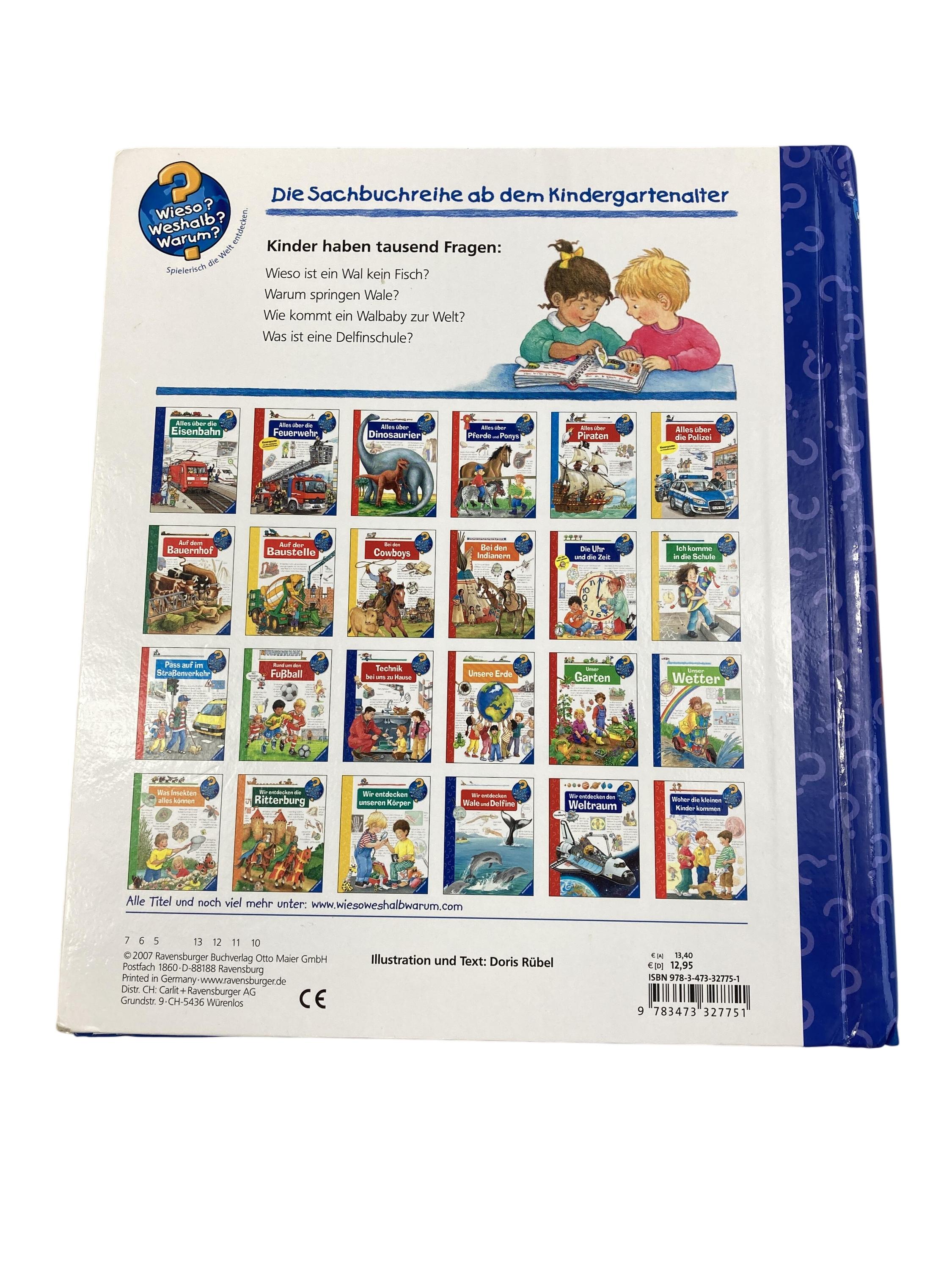 Kinderbücher Bücher Spielen & Lernen Wieso weshalb Warum - Eie entdecken Wale und Delfine Ravensburger  Rear Image Second Hand