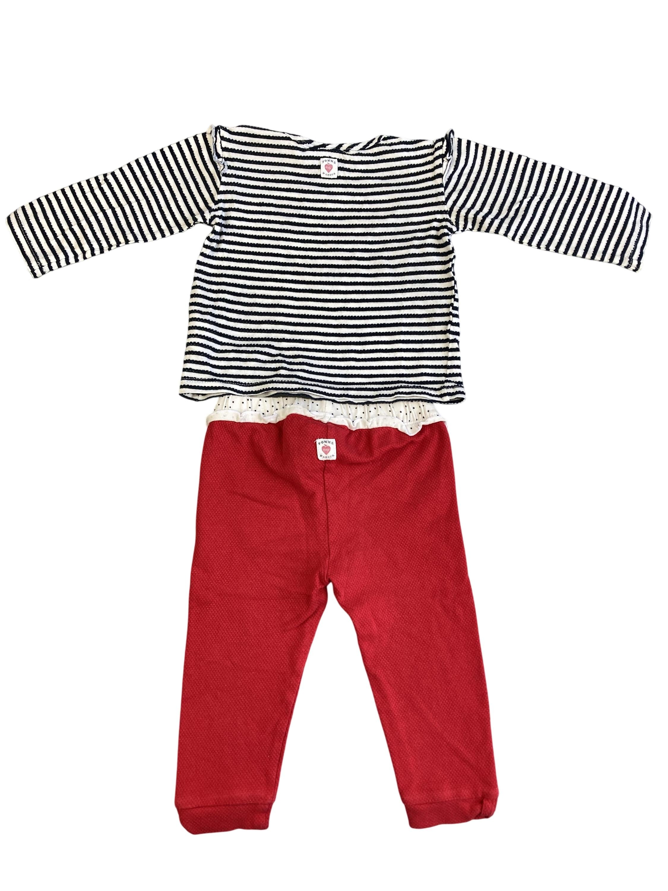 Pullover Pullover & Strickjacken Kleidung Set Shirt &Hose Feetje Rear Image Second Hand