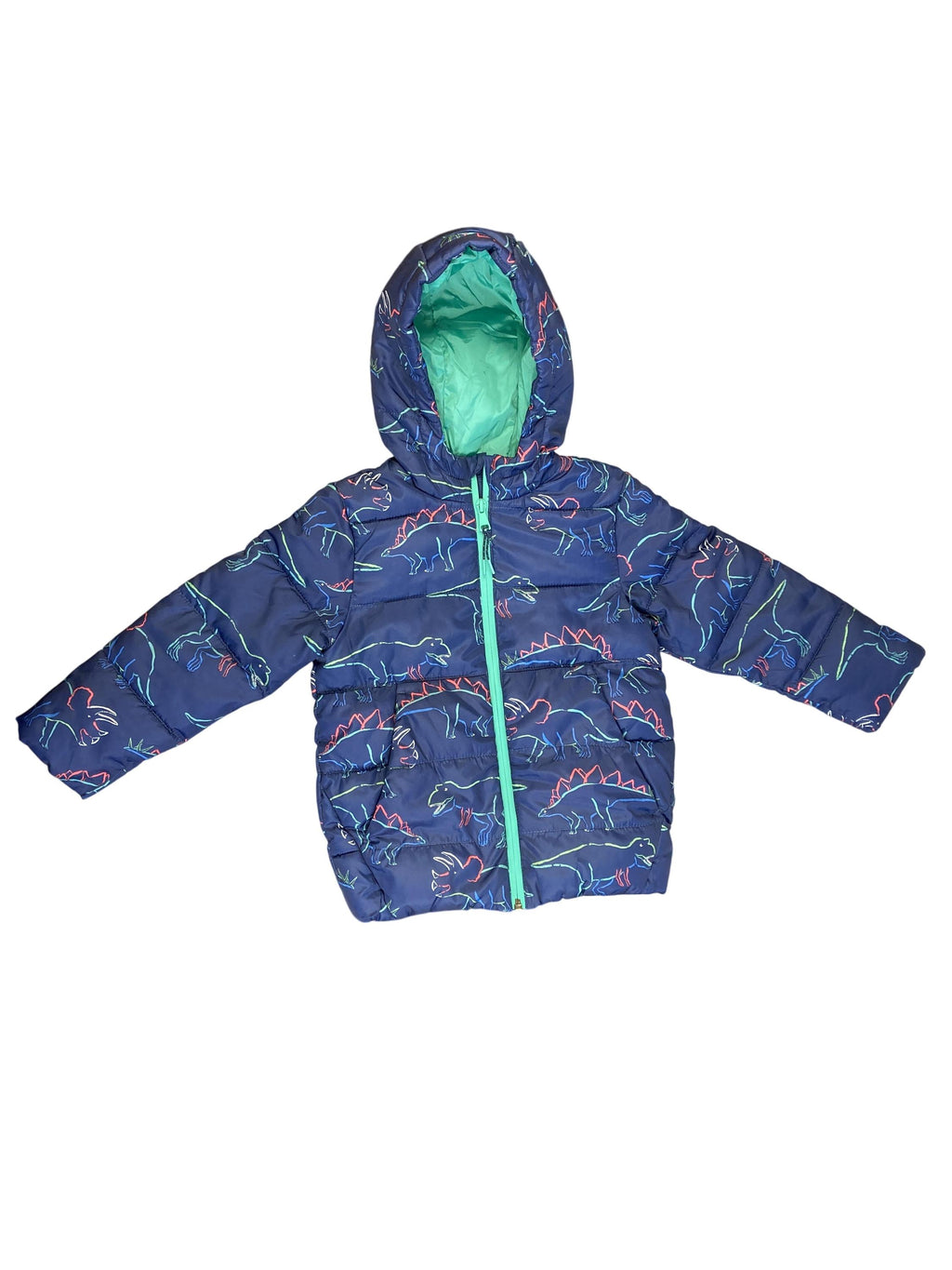 Winterjacken Jacken & Westen Kleidung Winterjacke gefüttert Dinosaurier M&S Front Image Second Hand