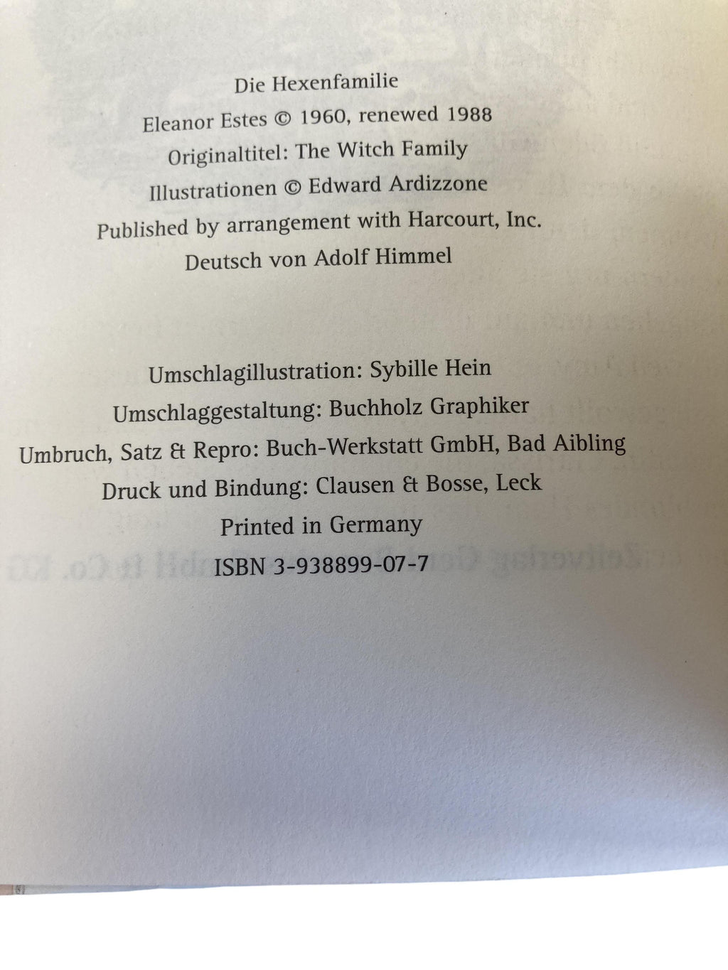 Kinderbücher Bücher Spielen & Lernen Eleanor Estes - Die Hexenfamilie Die Zeit Label Image Second Hand