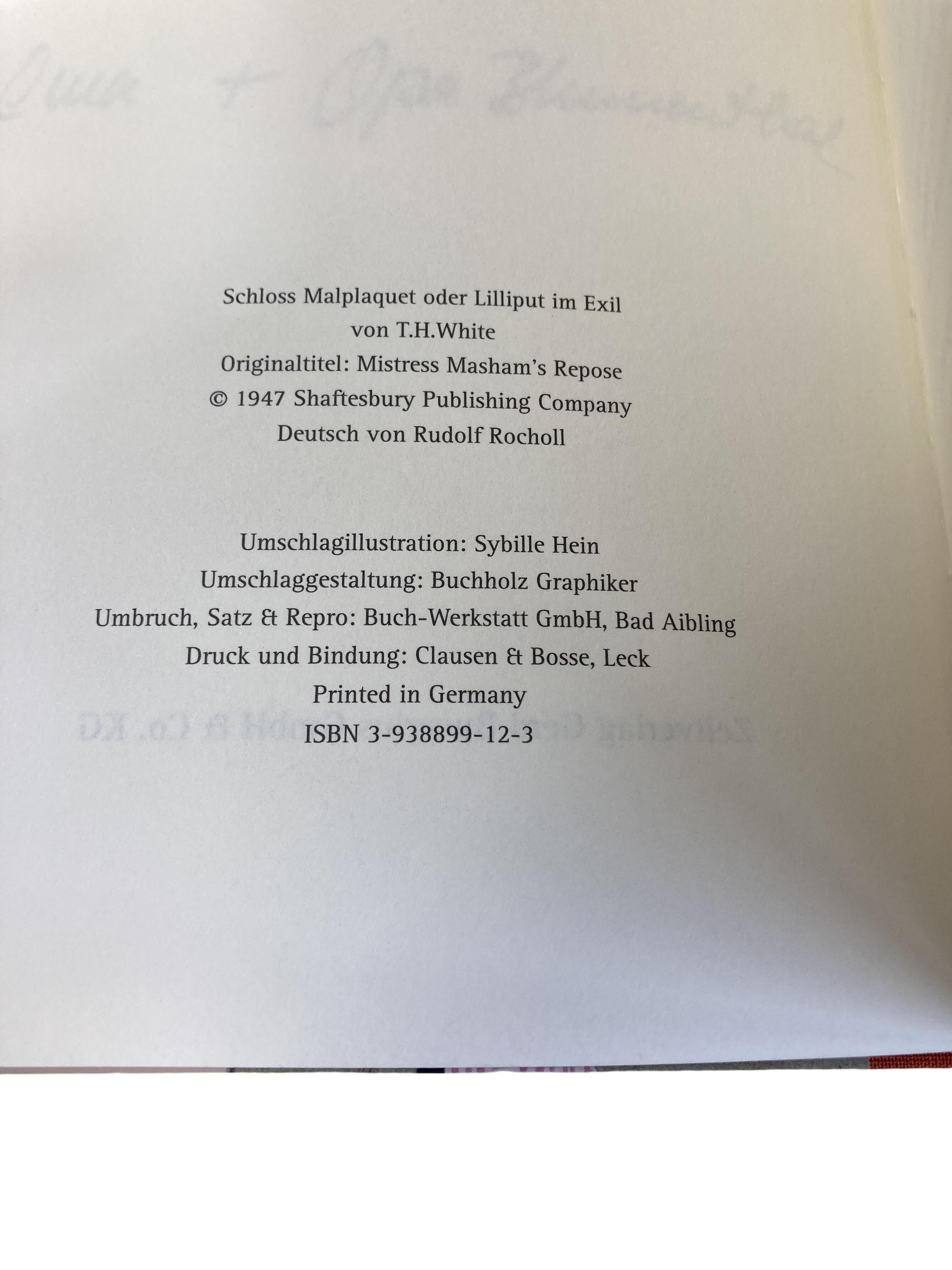 Kinderbücher Bücher Spielen & Lernen T.H. White - Schloss Malplaquet oder Lilliput im Exil Die Zeit Label Image Second Hand