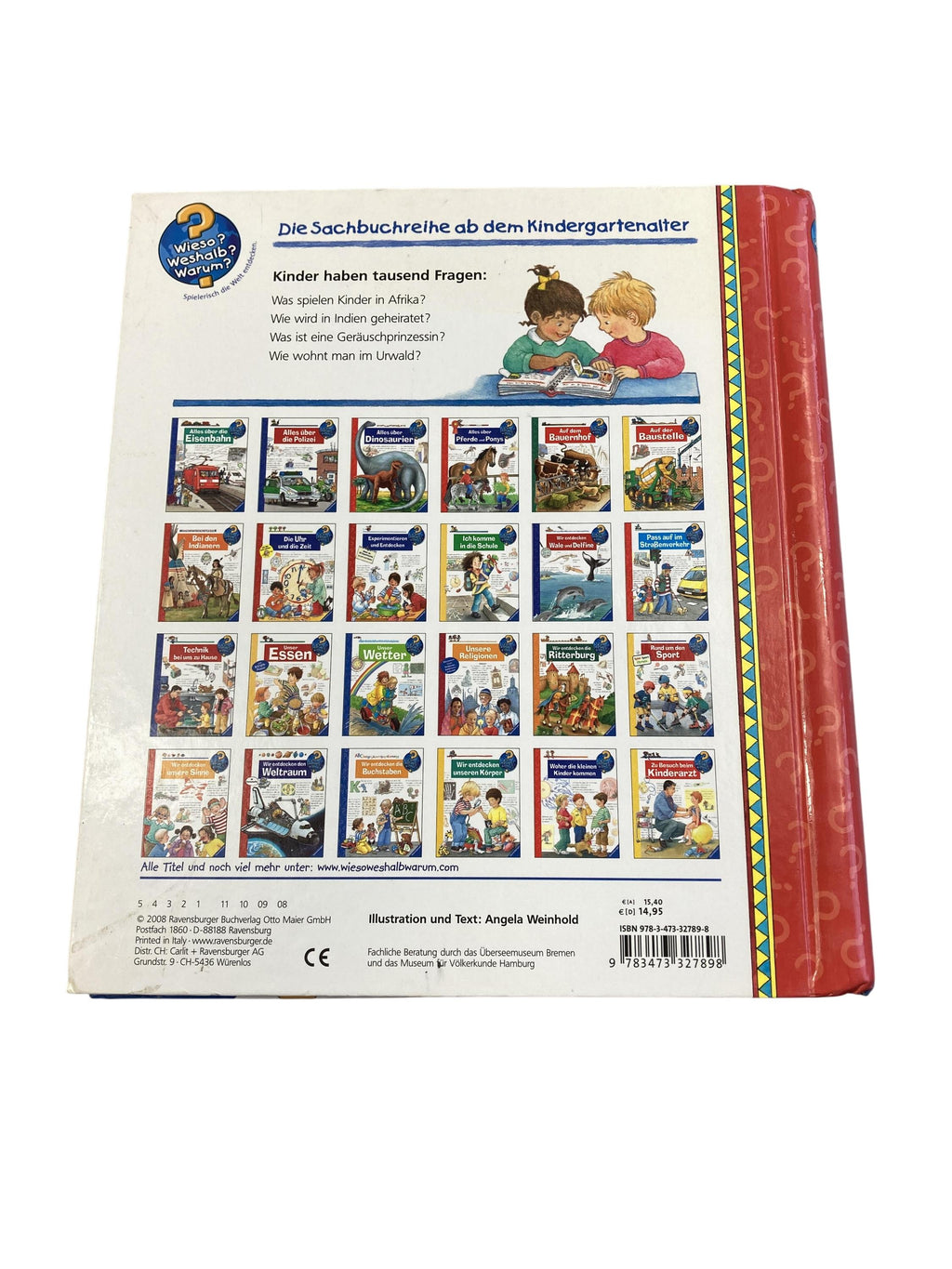 Kinderbücher Bücher Spielen & Lernen Wieso Weshalb Warum Wir entdecken die Welt Ravensburger  Rear Image Second Hand