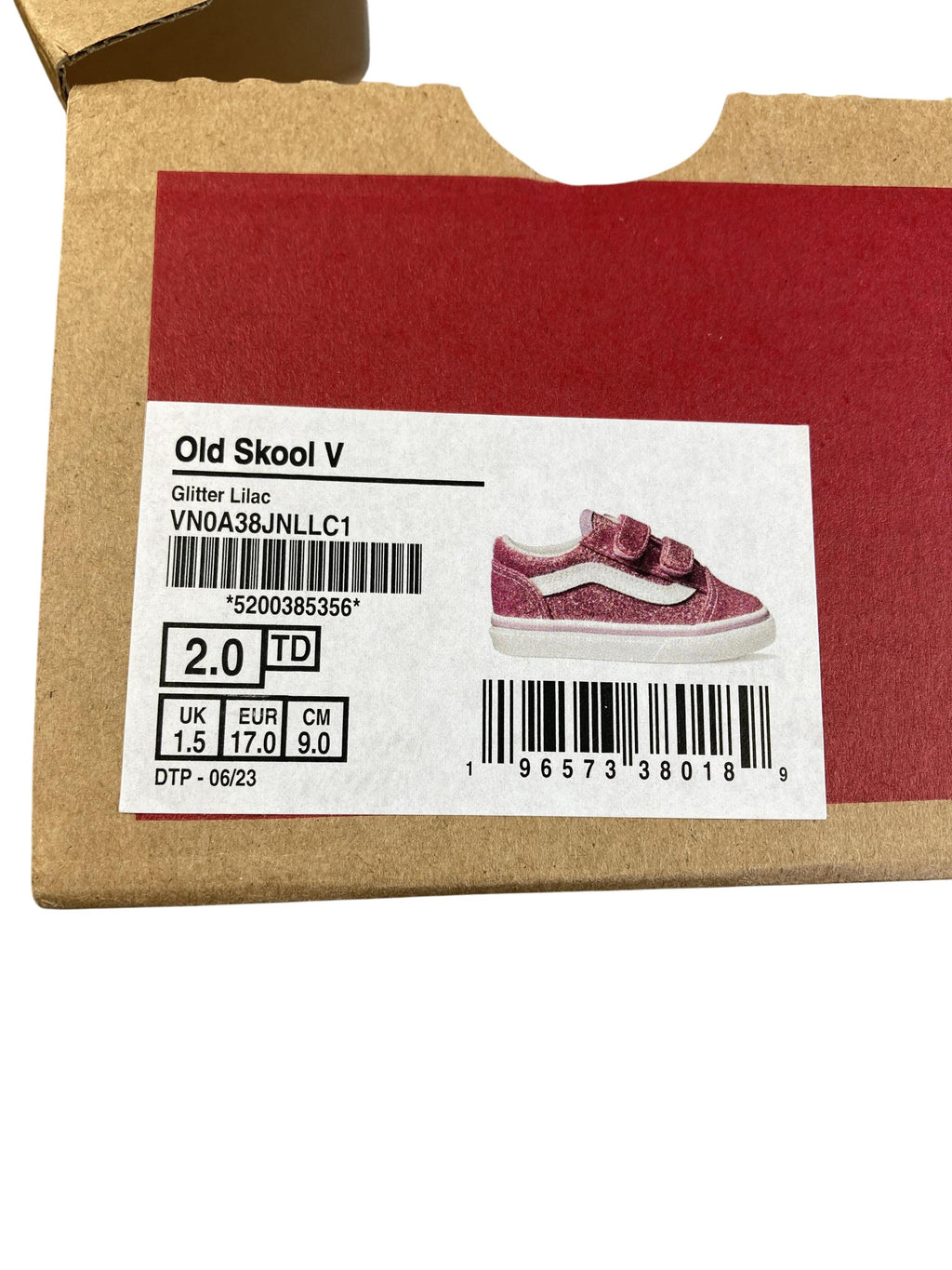 Klettschuhe Halbschuhe Schuhe Klettschuhe Old Skool V Glitter Lilac Vans Label Image Second Hand