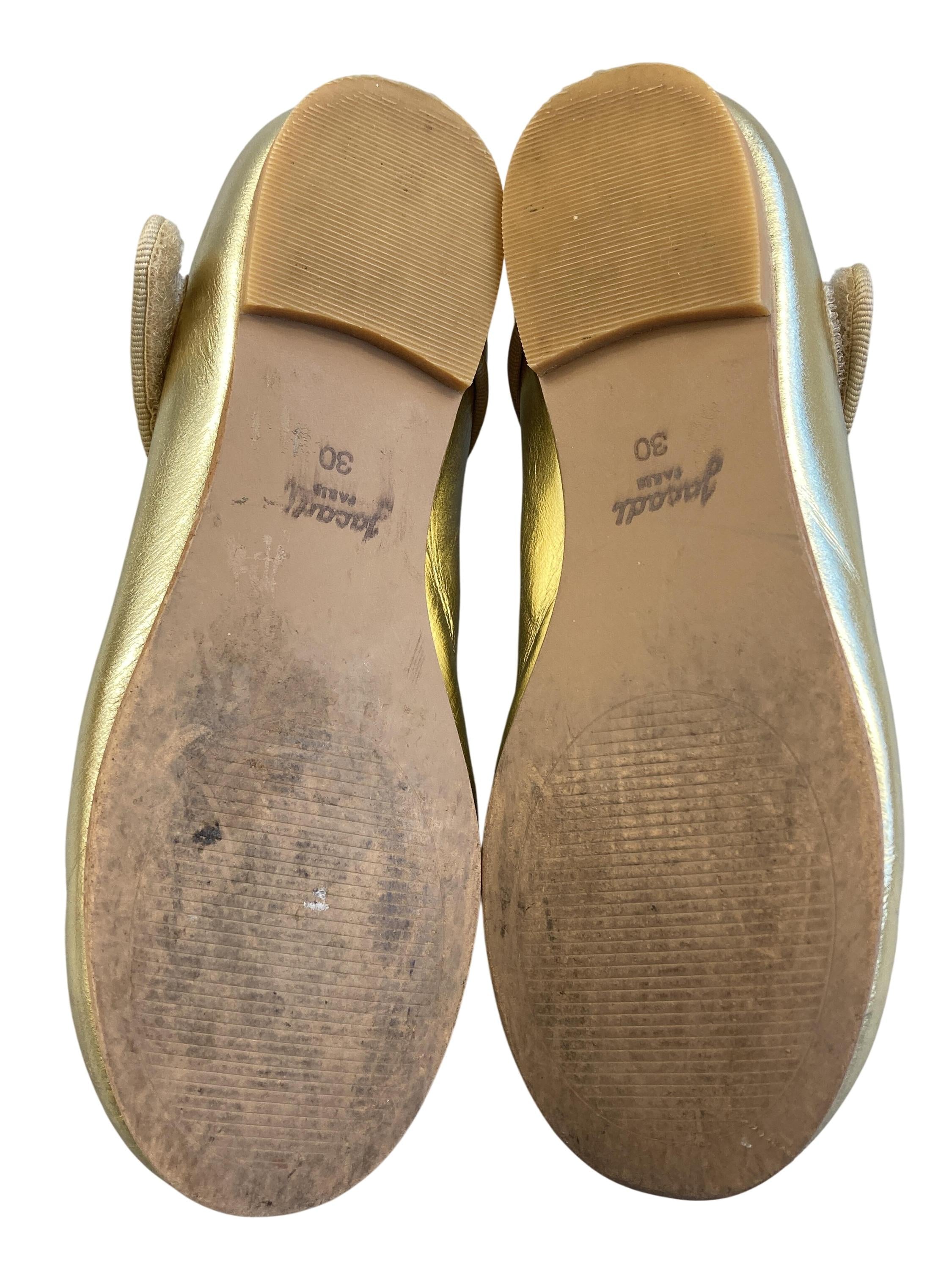 Ballerinas & Spangenschuhe Schuhe Riemchenschuhe Ballerinas Gold Jacadi New Misc Image 1 Second Hand