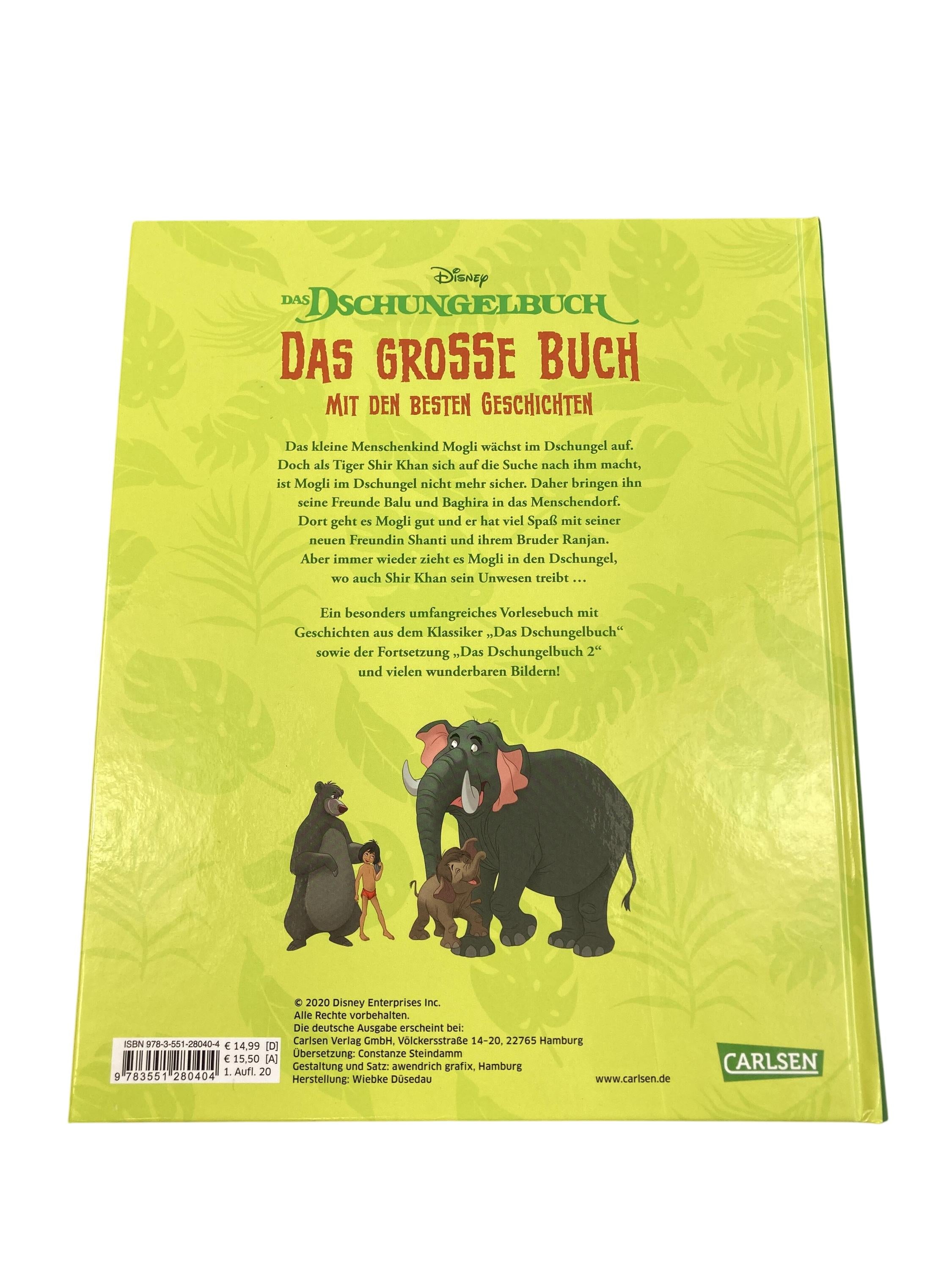 Kinderbücher Bücher Spielen & Lernen Disney Das Dschungelbuch - Das große Buch mit den besten Geschichten Carlsen Verlag Rear Image Second Hand
