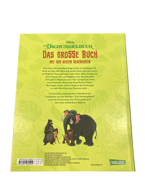 Kinderbücher Bücher Spielen & Lernen Disney Das Dschungelbuch - Das große Buch mit den besten Geschichten Carlsen Verlag Rear Image Second Hand