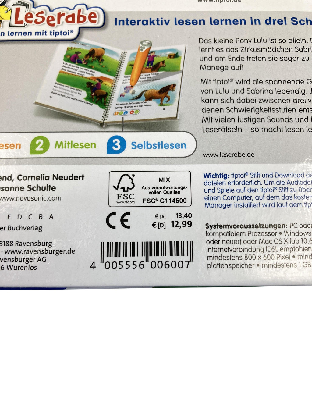 Kinderbücher Bücher Spielen & Lernen Tiptoi Leserabe - Das tollste Pony der Welt Ravensburger  Label Image Second Hand