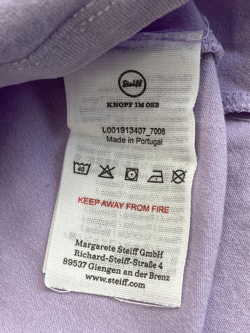T-Shirts T-Shirts & Tops Kleidung T-Shirt Steiff Care Label Second Hand