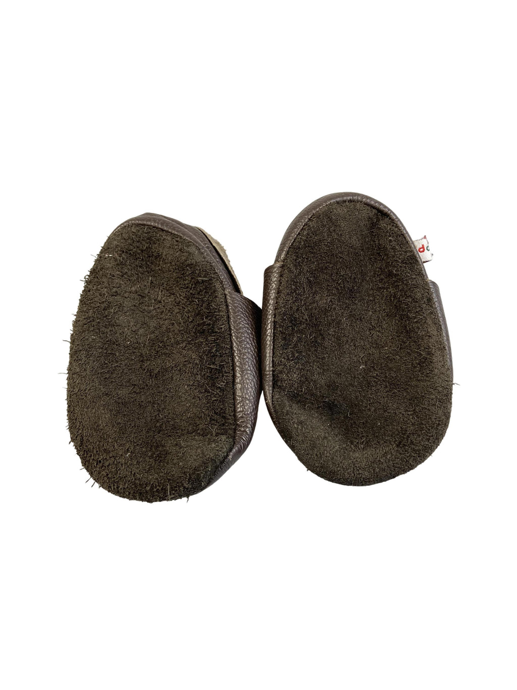 Lederpuschen Krabbelschuhe Schuhe Leder Krabbelschuhe Blume Schluppie Label Image Second Hand