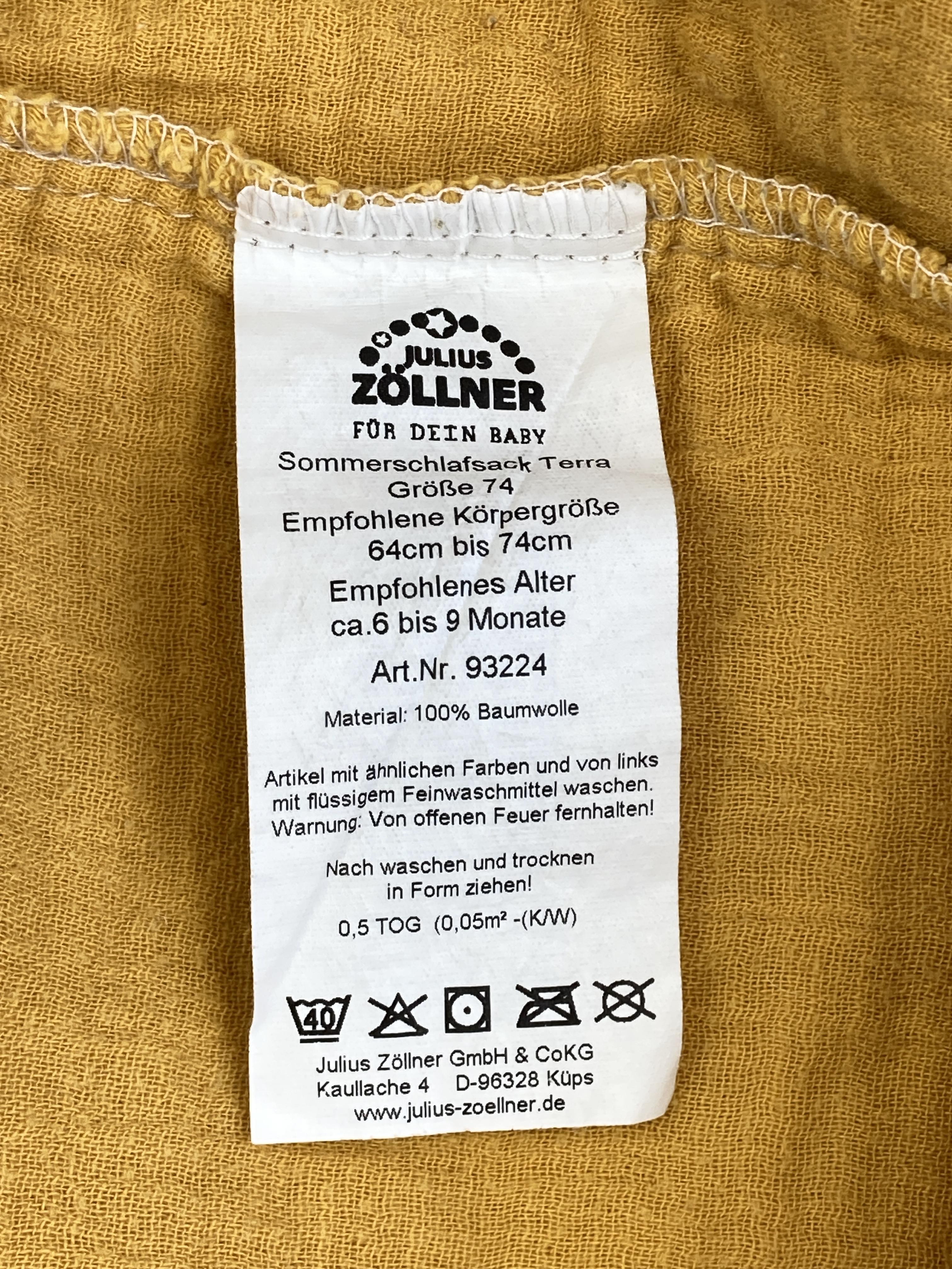 Schlafsäcke Schlafsäcke & Strampelsäcke Kleidung Sommerschlafsack Terra Julius Zöllner  Care Label Second Hand