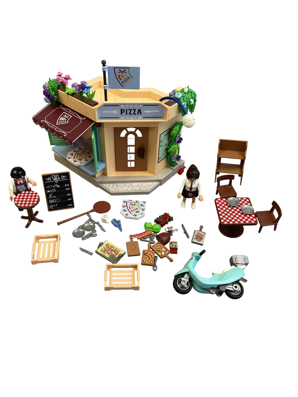 Playmobil Bauen & Konstruieren Spielen & Lernen Pizzeria mit Garten Restaurant Playmobil Front Image Second Hand