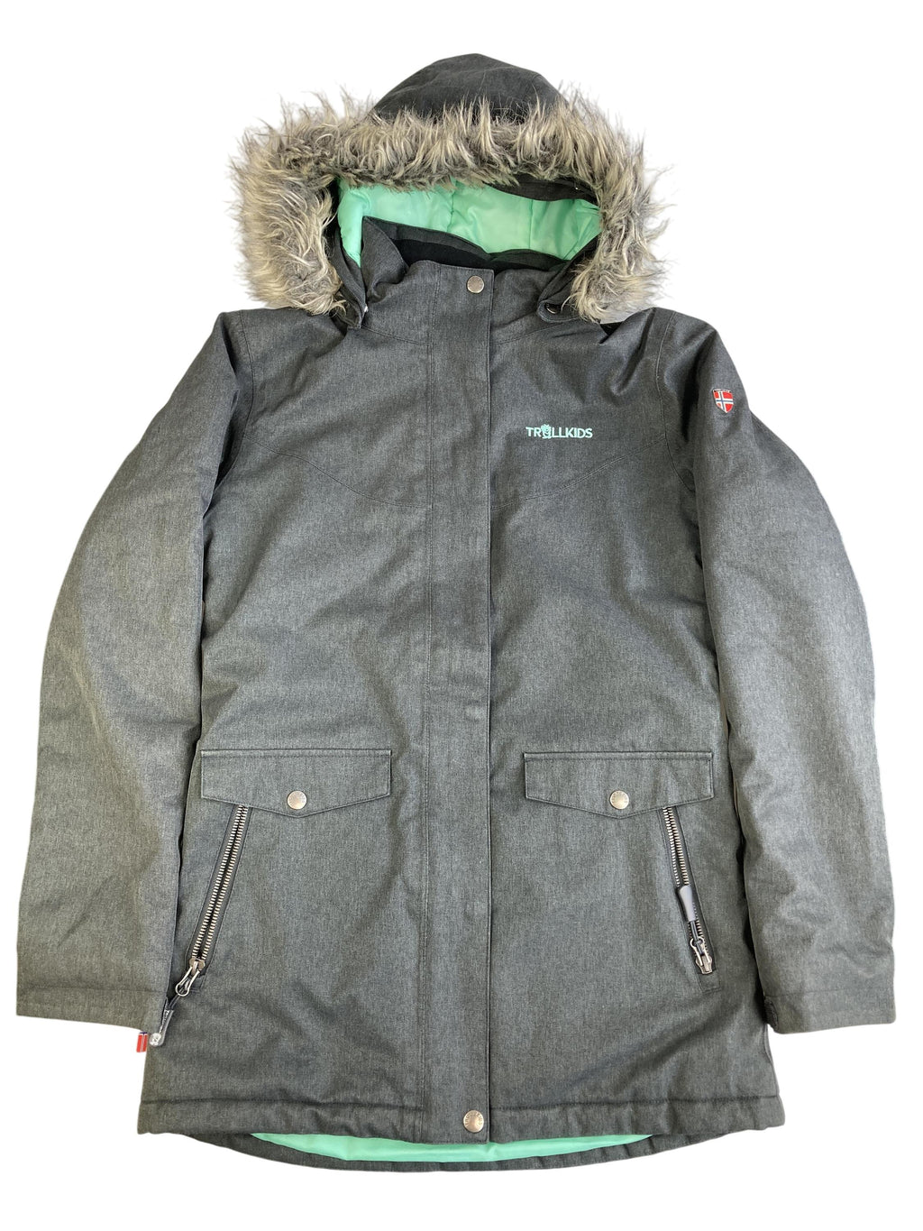 Winterjacken Jacken & Westen Kleidung Wintermantel Mädchen Trollkids Front Image Second Hand