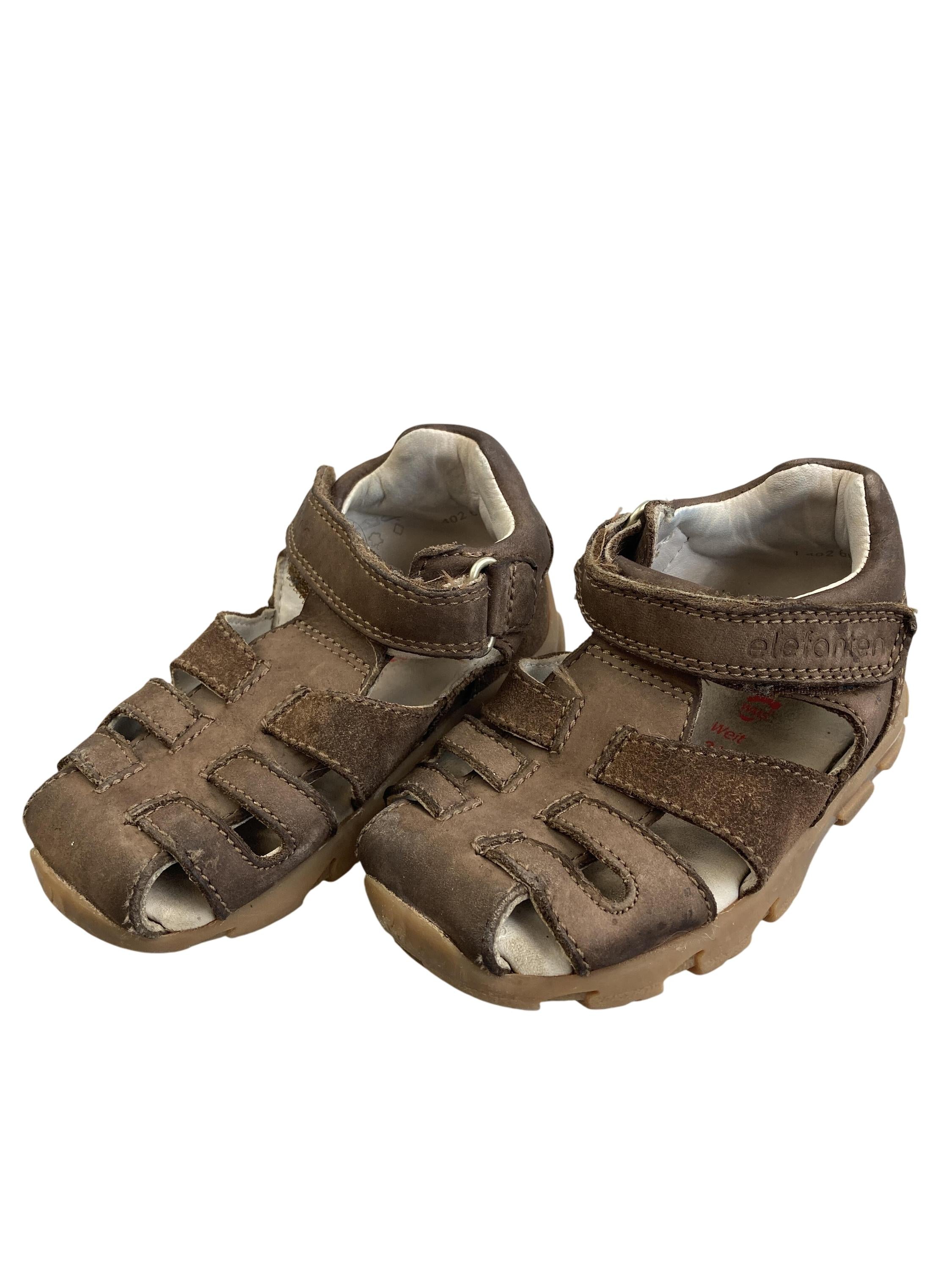 Ledersandalen Sandalen Schuhe Sandalen weit Elefanten Front Image Second Hand