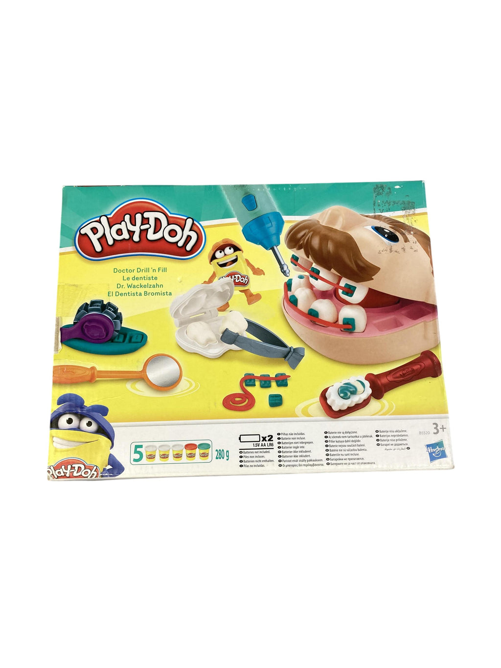 Knete Fädeln, Sortieren & Kneten Spielen & Lernen Play-Doh Dr.Wackelzahn Hasbro Rear Image Second Hand