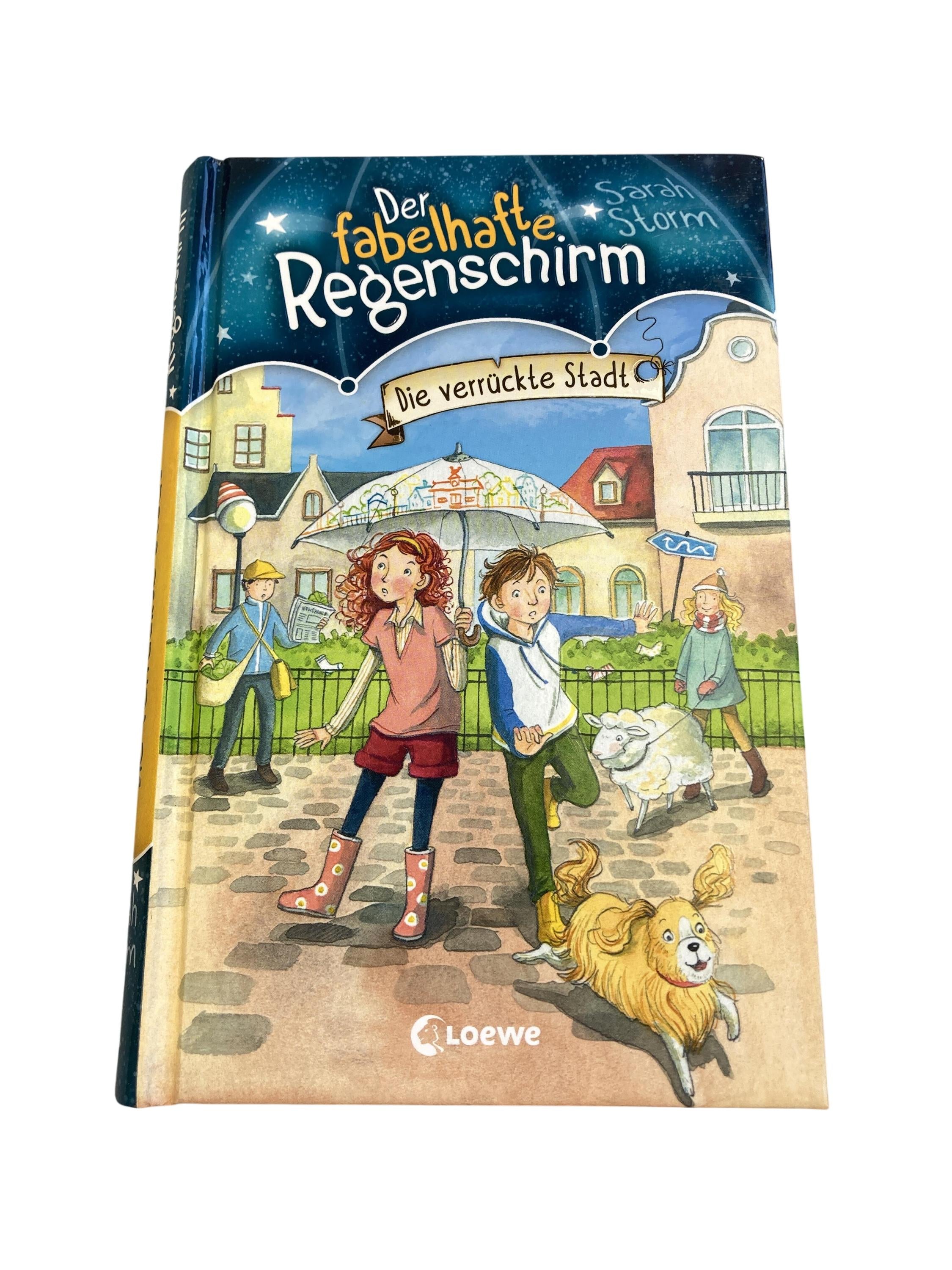 Kinderbücher Bücher Spielen & Lernen Der fabelhafte Regenschirm - Die verrückte Stadt Loewe Front Image Second Hand