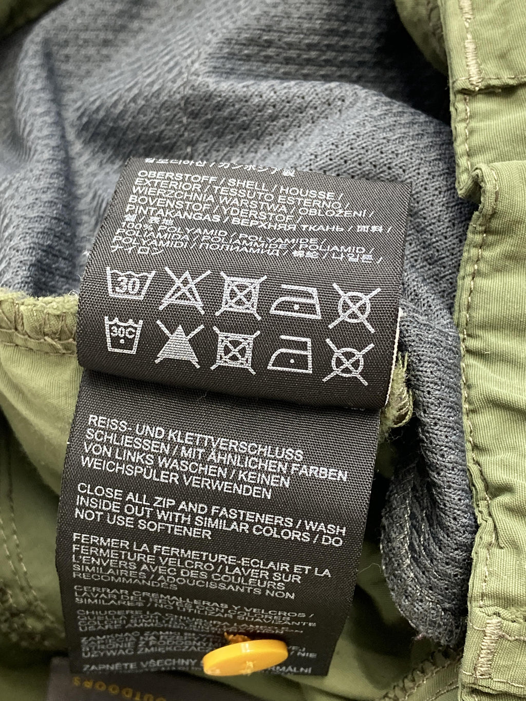 Outdoorhosen Outdoorhosen Kleidung Zip-off Wanderhose UV Shield Jack Wolfskin Care Label Second Hand