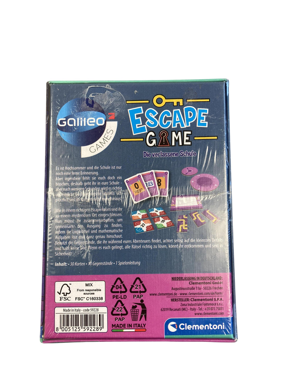 Brett- / Gesellschaftsspiele Spielen & Lernen Esacpe Game - Die verlassene Schule Clementoni Rear Image Second Hand