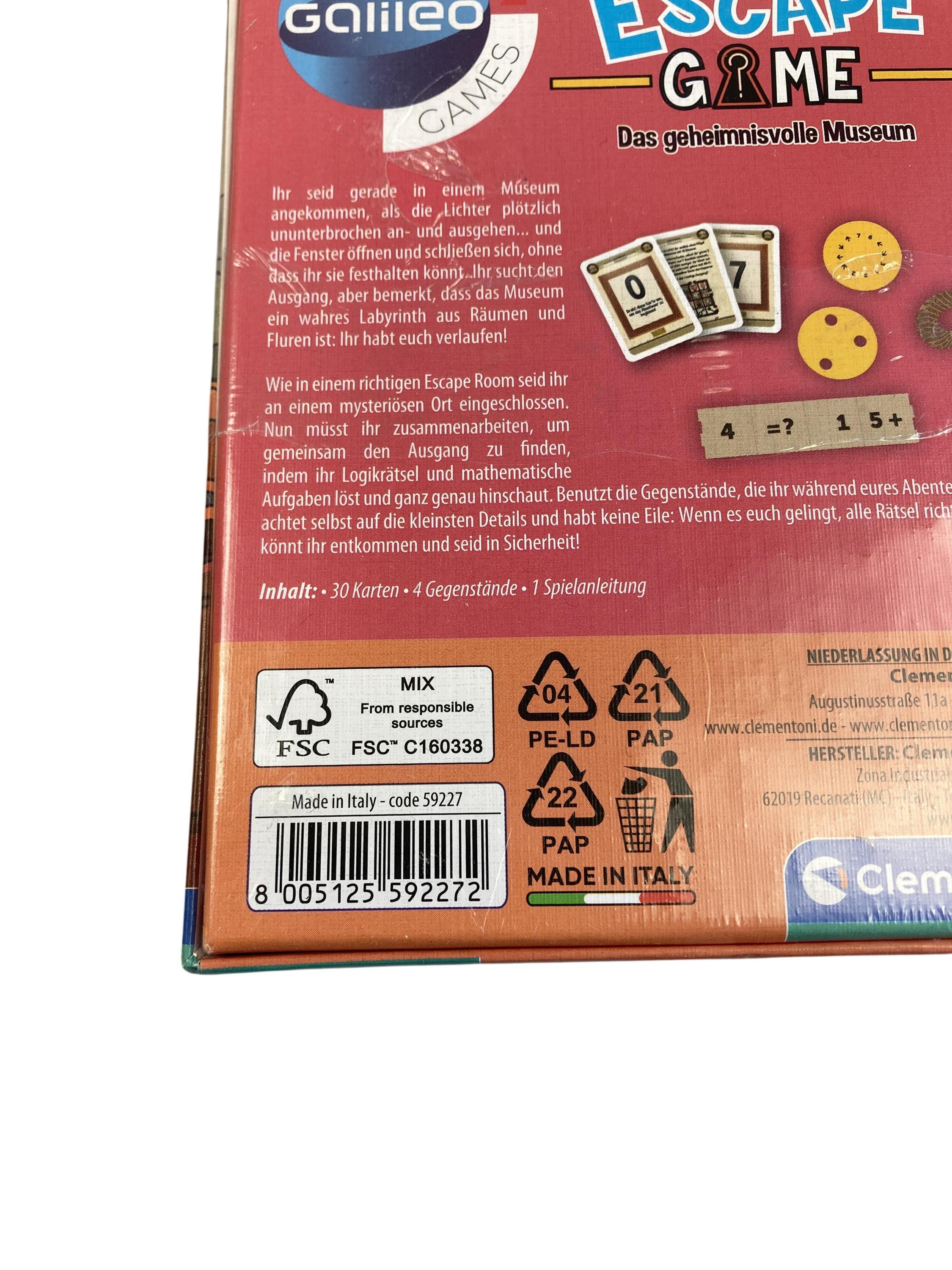 Brett- / Gesellschaftsspiele Spielen & Lernen Esacpe Game - Die Pyramide des Pharao Clementoni Label Image Second Hand