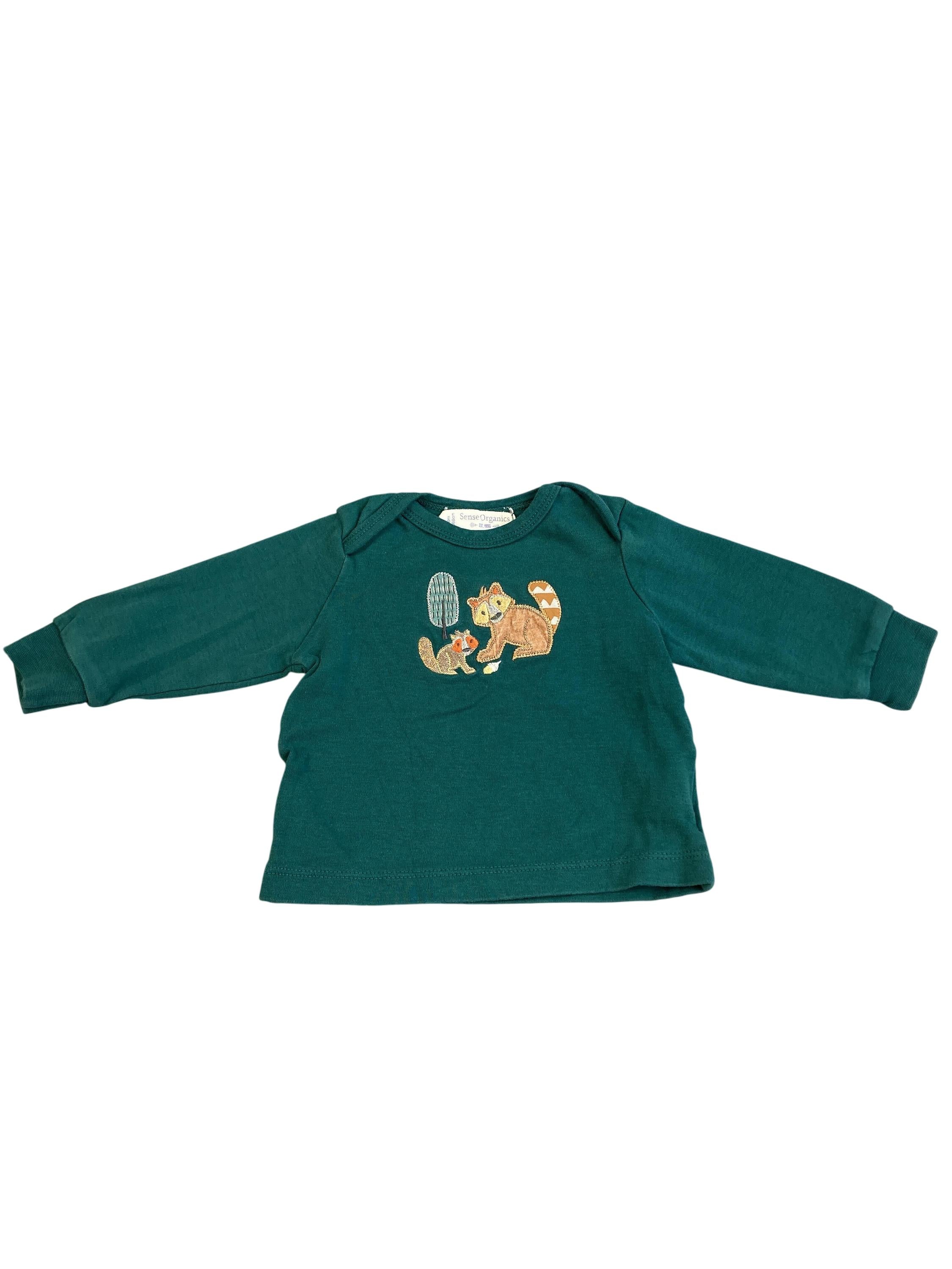 Langarmshirts Longsleeves & Shirts Kleidung Langarmshirt Waschbär Sense Organics Front Image Second Hand