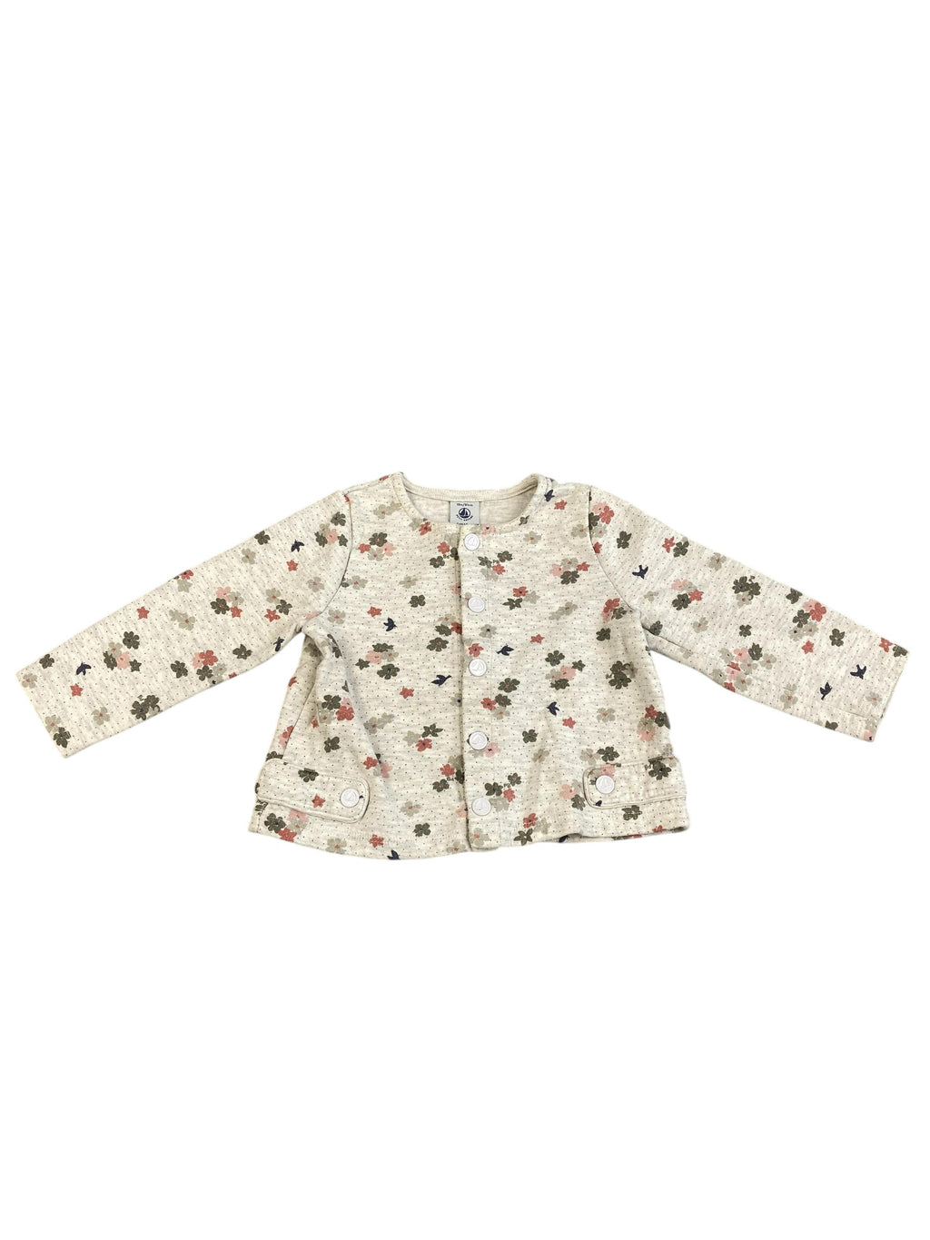 Strickjacken Strickpullover & Strickjacken Kleidung Strickjacke Blumen Petit Bateau Front Image Second Hand