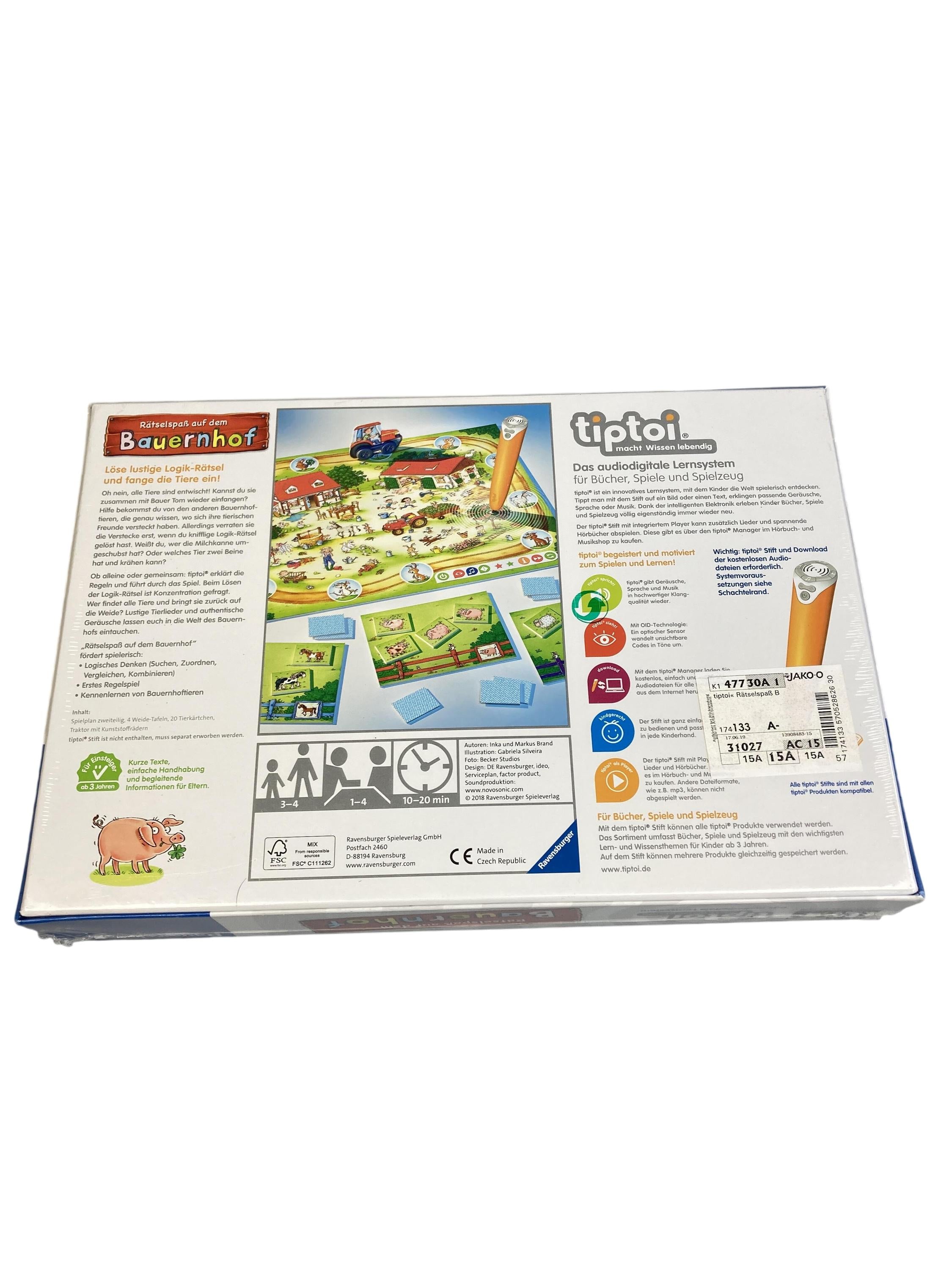 TipToi Spiele TipToi Spielen & Lernen TipToi: Rätselspaß auf dem Bauernhof Ravensburger  Rear Image Second Hand