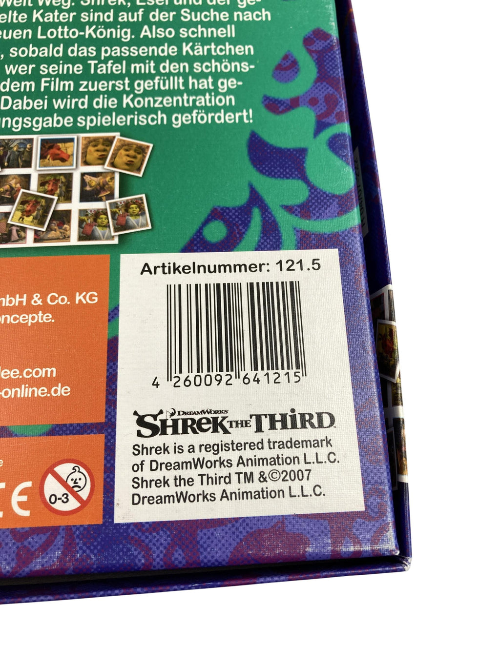 Brett- / Gesellschaftsspiele Spielen & Lernen Lotto Shreck der dritte Dreamworks Label Image Second Hand