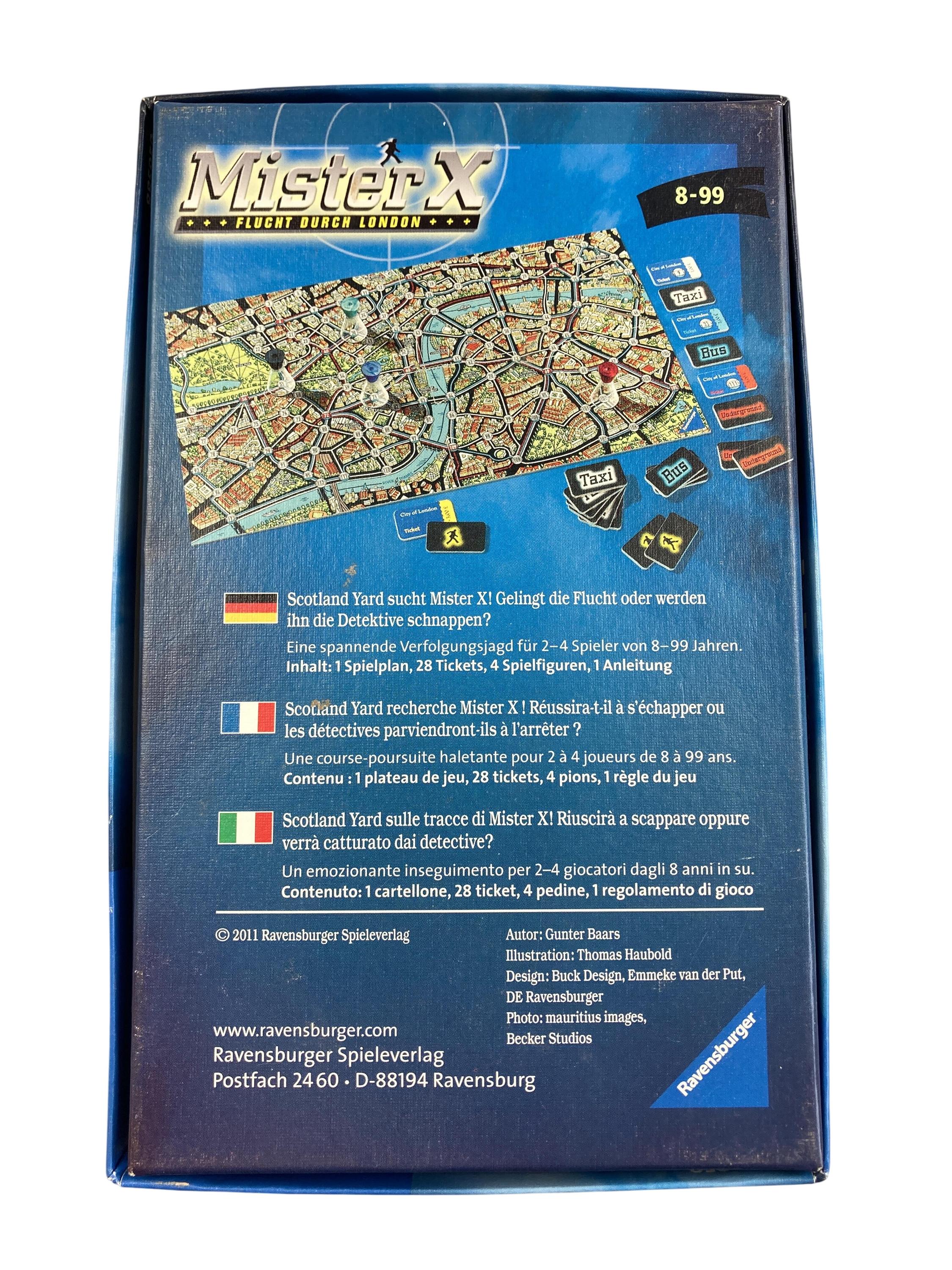 Brettspiele Brett- / Gesellschaftsspiele Spielen & Lernen Mister X Flucht durch London Ravensburger  Rear Image Second Hand