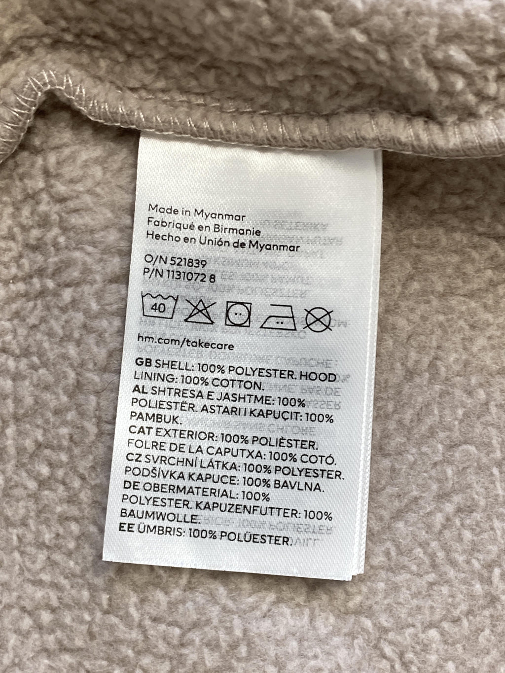 Fleeceanzüge Overalls Kleidung Fleece Overall H&M Care Label Second Hand