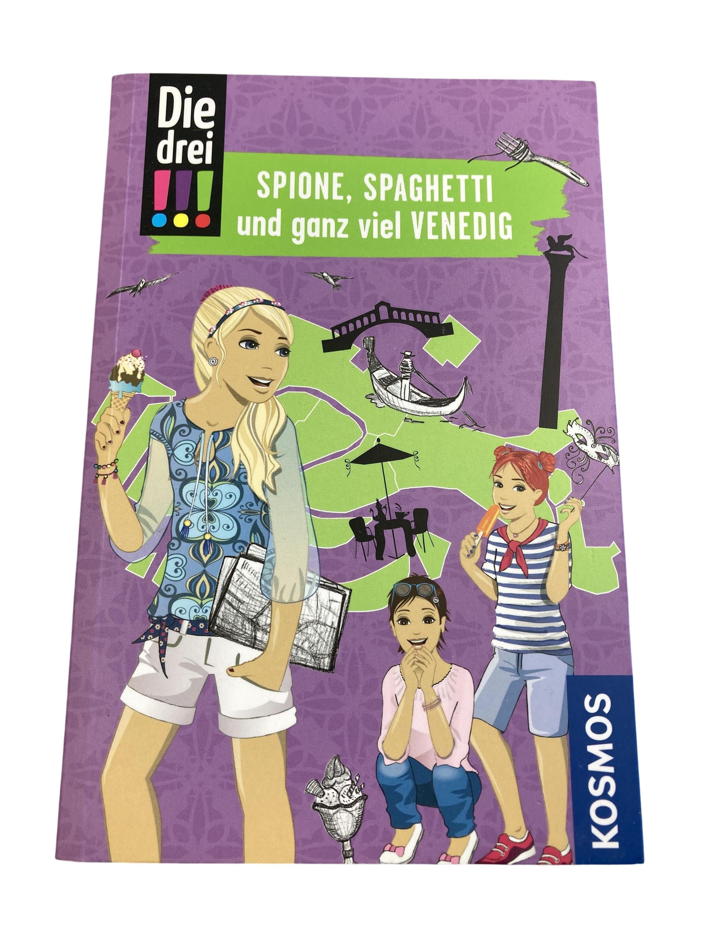 Kinderbücher Bücher Spielen & Lernen Die drei !!! - Spione, Spaghetti und ganz viel Venedig KOSMOS Front Image Second Hand