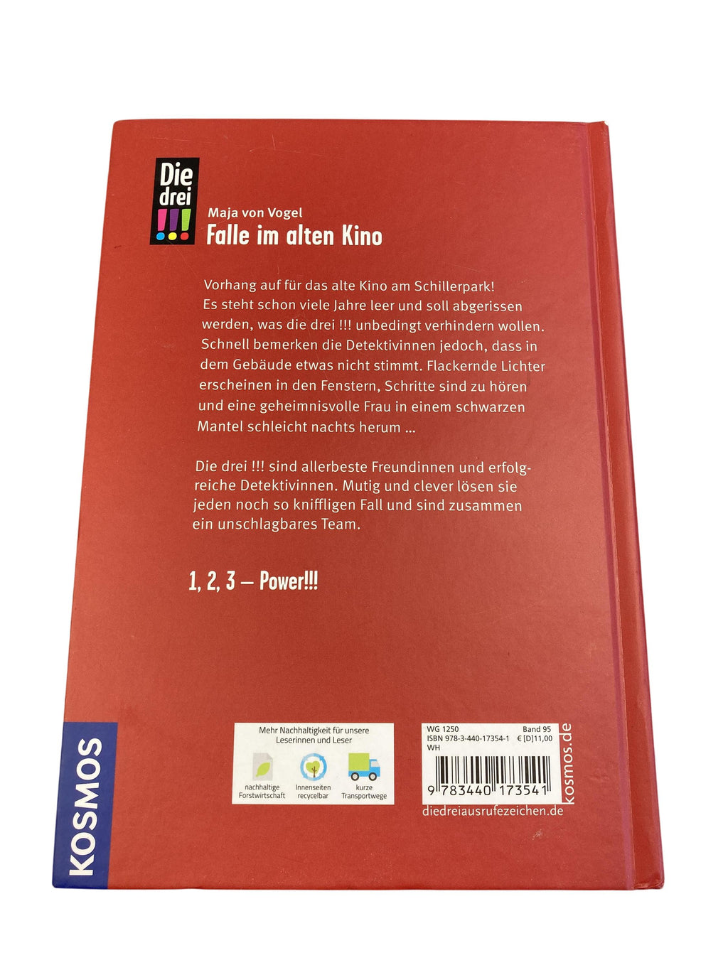 Kinderbücher Bücher Spielen & Lernen Die drei !!! - Falle im alten Kino KOSMOS Rear Image Second Hand